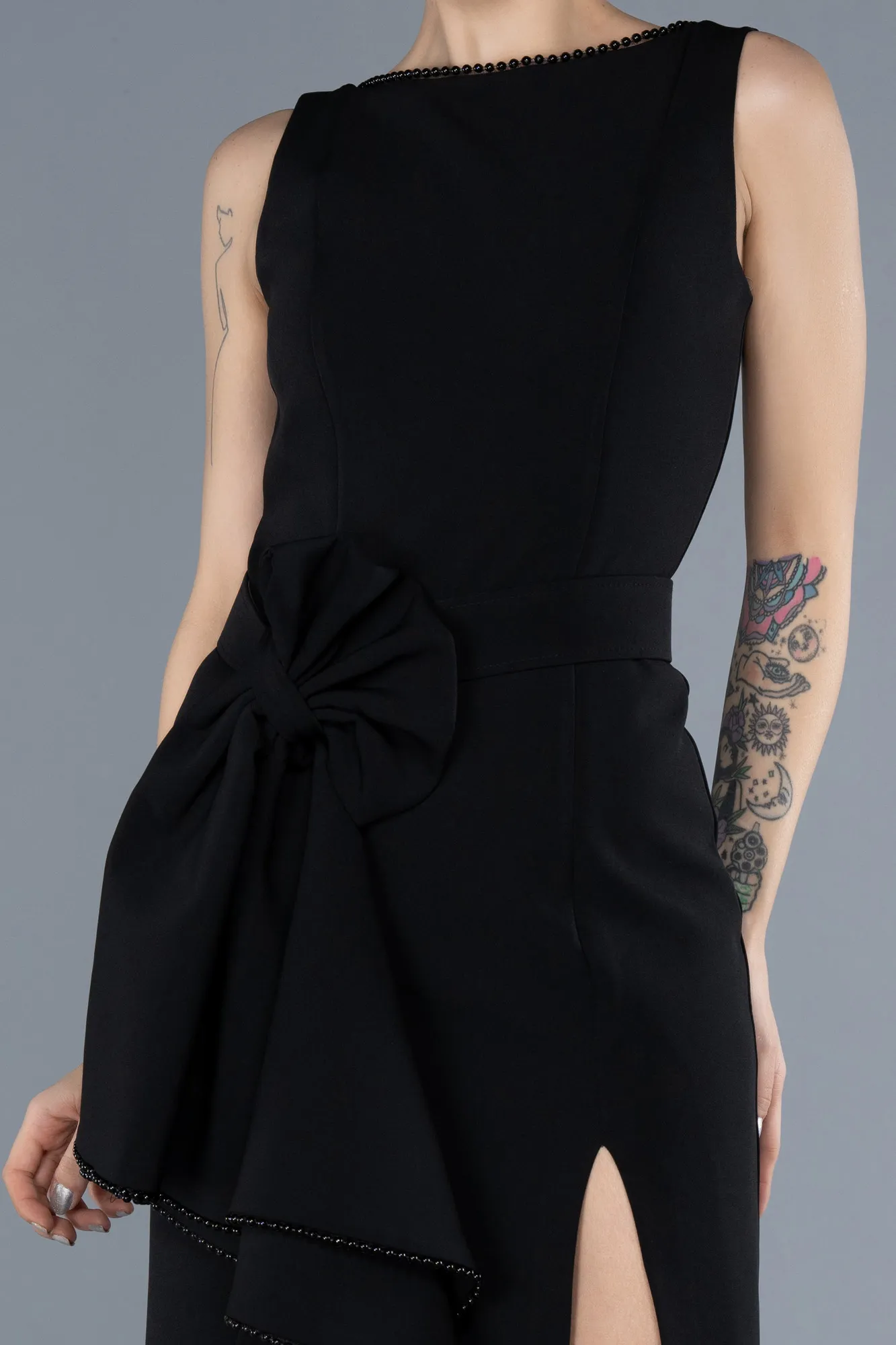 Black-Midi Party Dress ABK2239