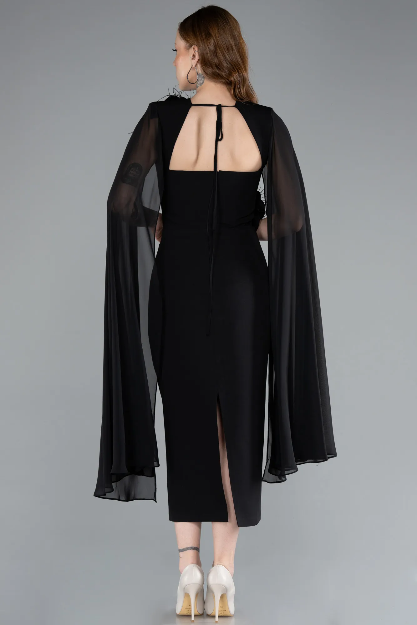 Black-Midi Party Dress ABK2355