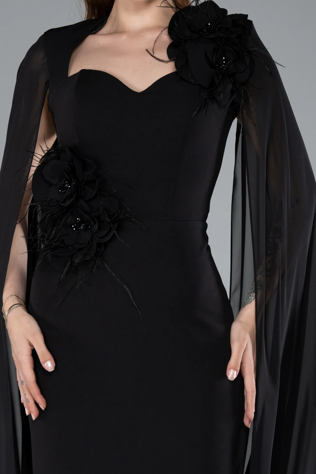 Black-Midi Party Dress ABK2355