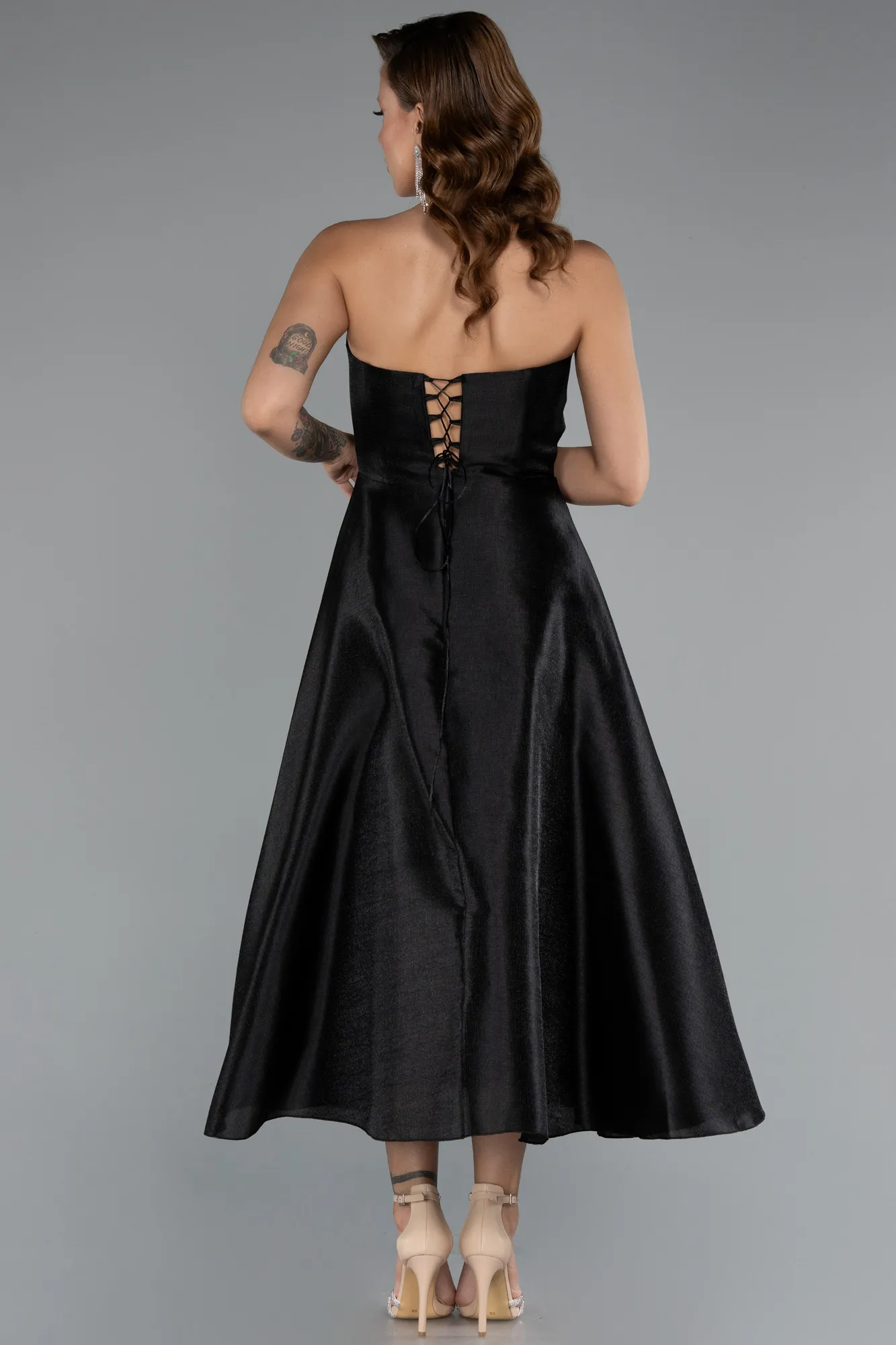 Black-Midi Party Dress ABK2405