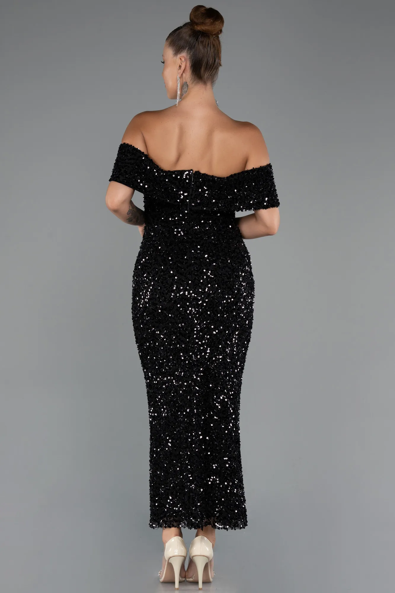 Black-Midi Party Dress ABK2440