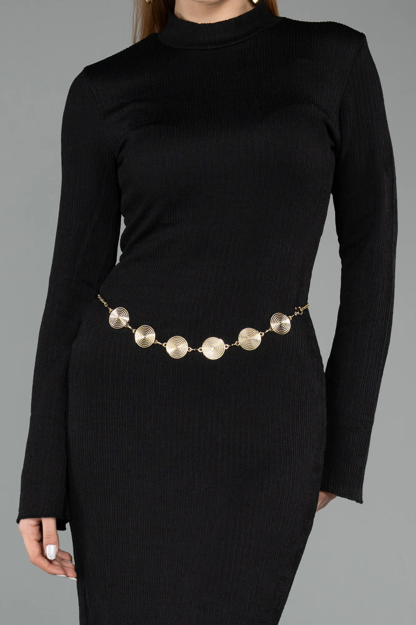 Black-Midi Party Dress ABK2485