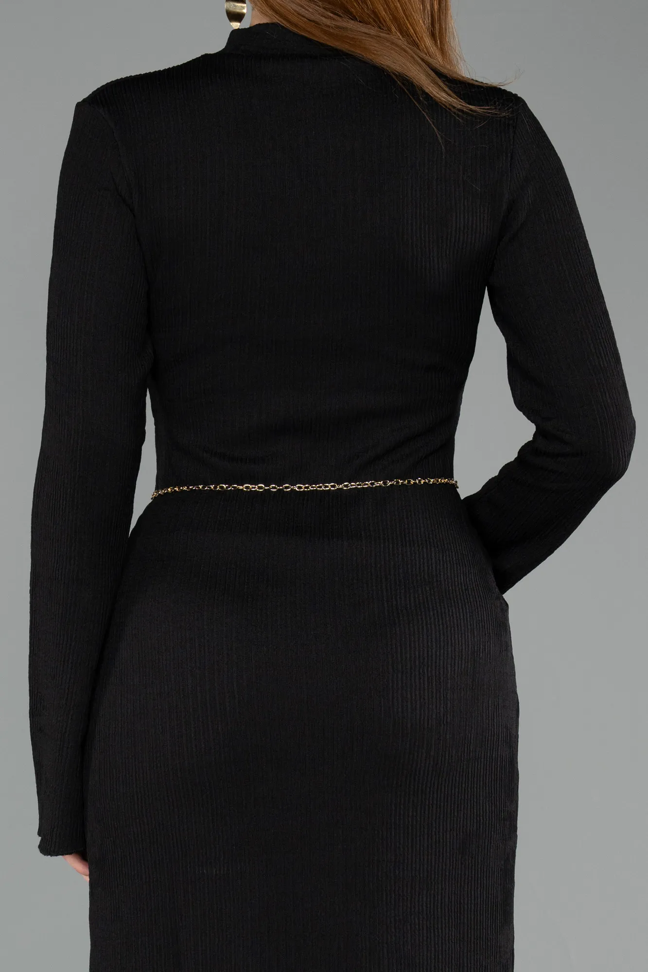 Black-Midi Party Dress ABK2485