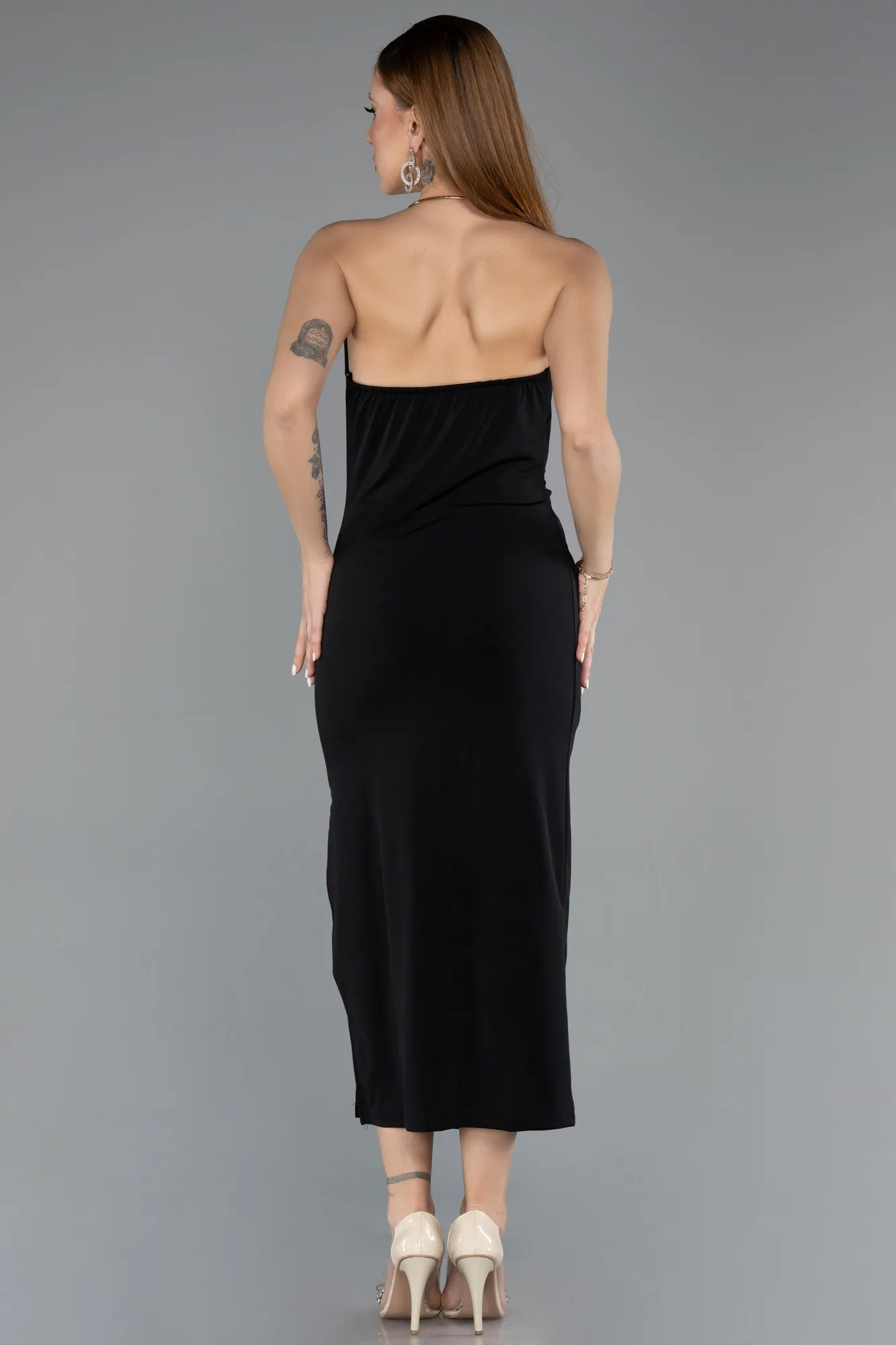Black-Midi Party Dress ABK2495