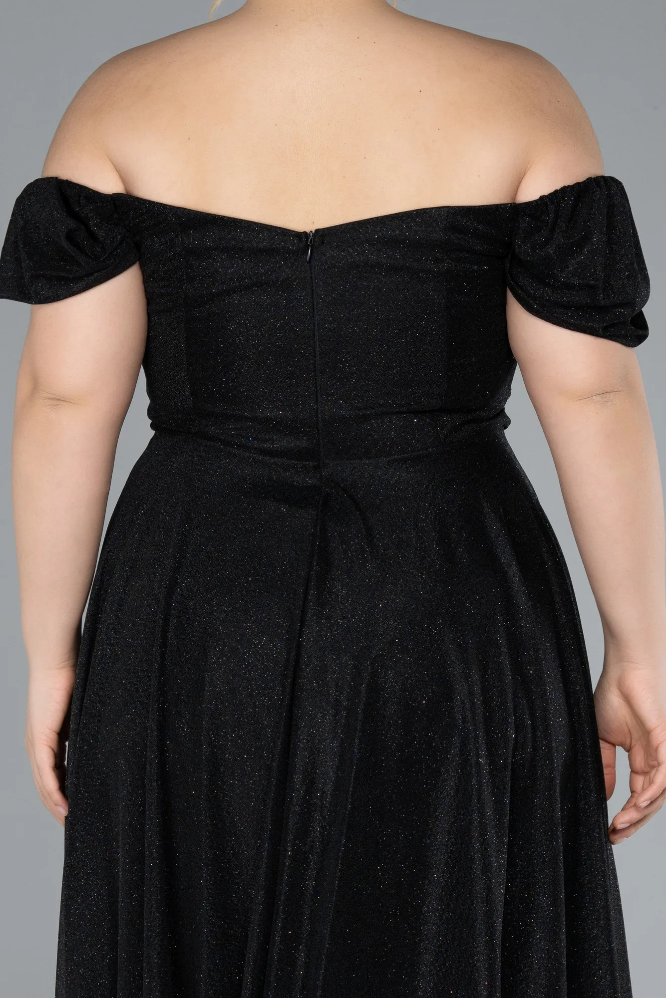 Black-Midi Plus Size Cocktail Dress ABK2259