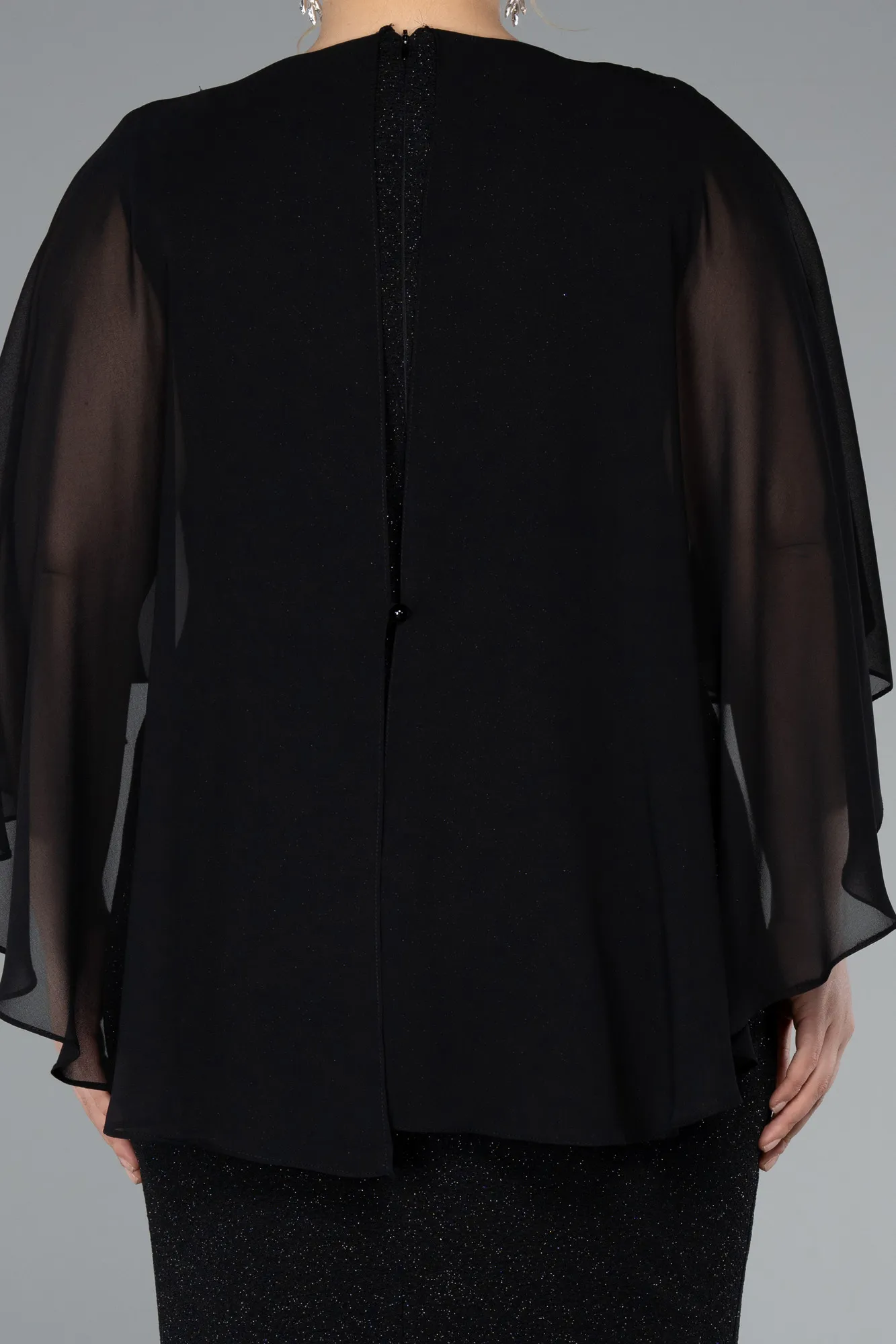 Black-Midi Plus Size Cocktail Dress ABK2339