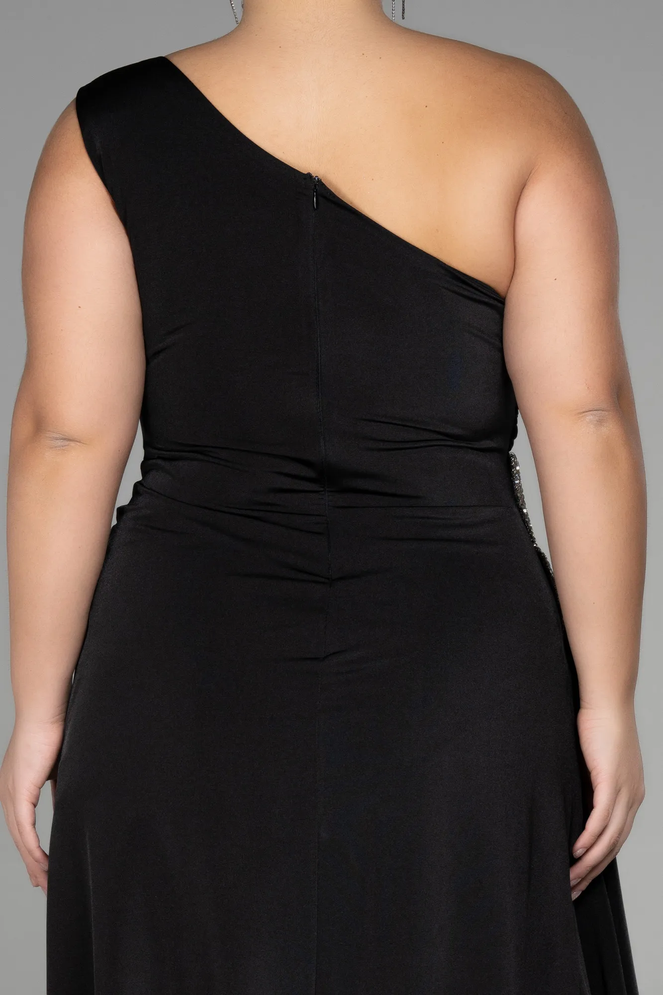 Black-Midi Plus Size Invitation Dress ABK1868