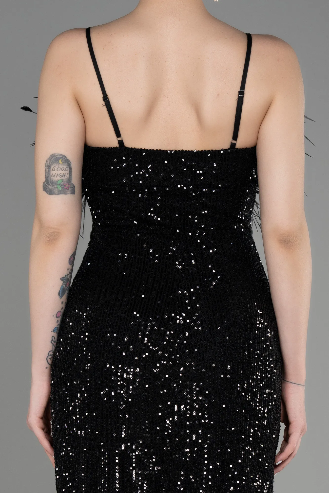 Black-Midi Scaly Cocktail Dress ABU3812
