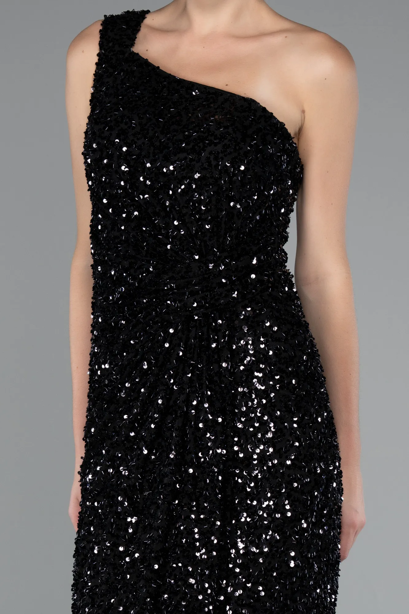 Black-Midi Scaly Party Dress ABK2377