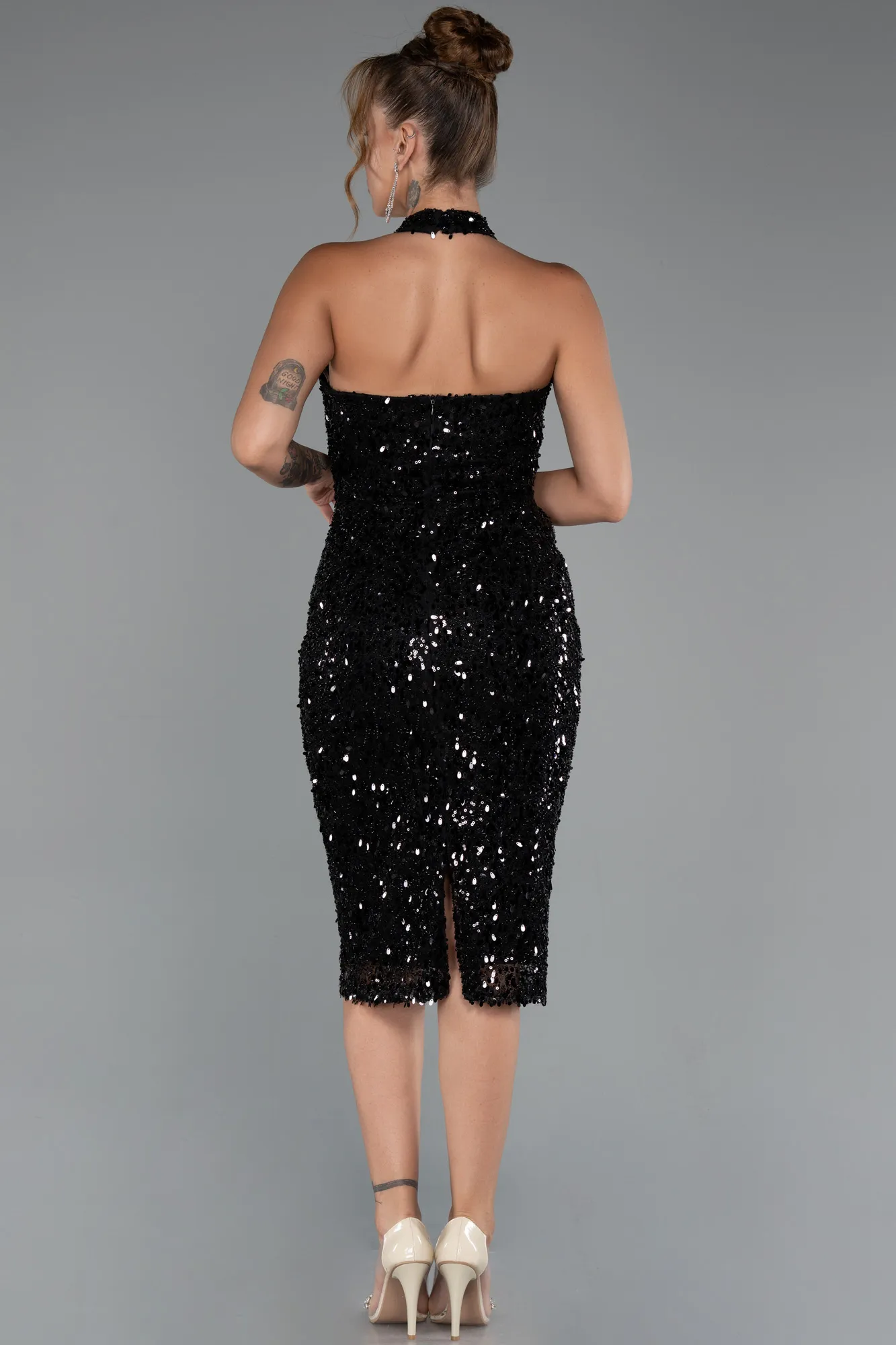 Black-Midi Stony Cocktail Dress ABK2437