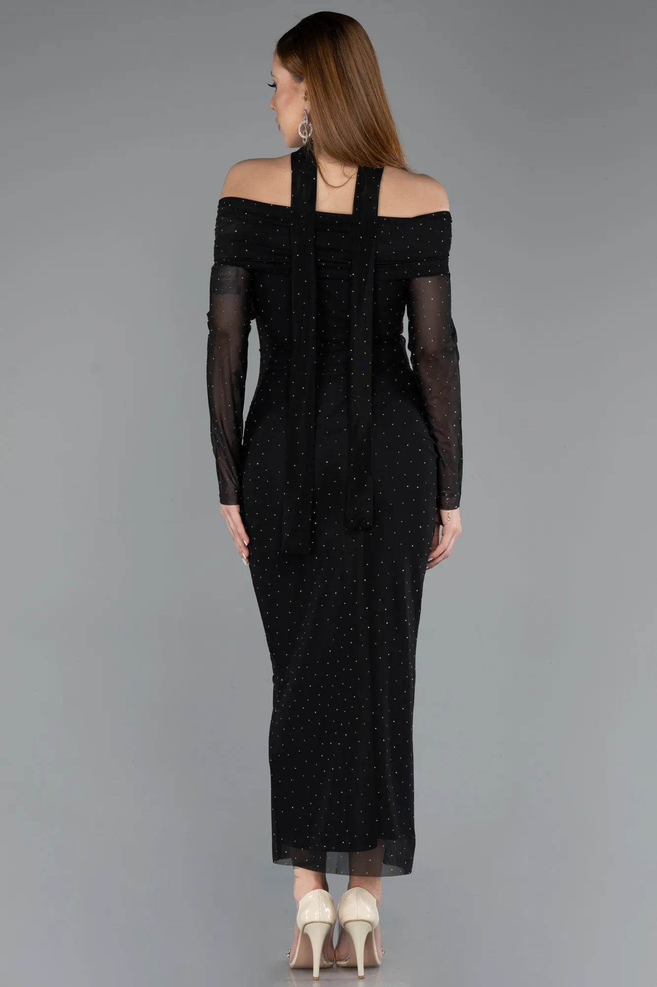 Black-Midi Stony Cocktail Dress ABK2491