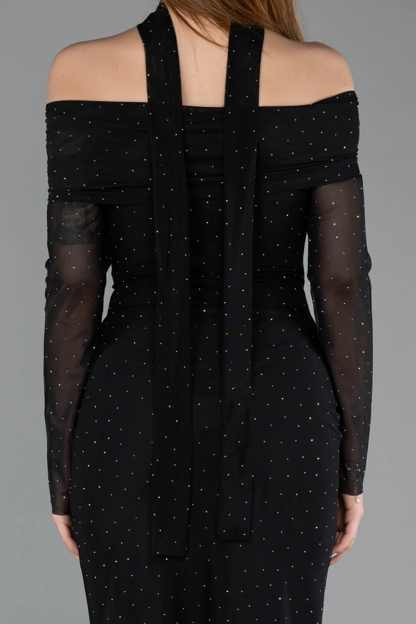 Black-Midi Stony Cocktail Dress ABK2491