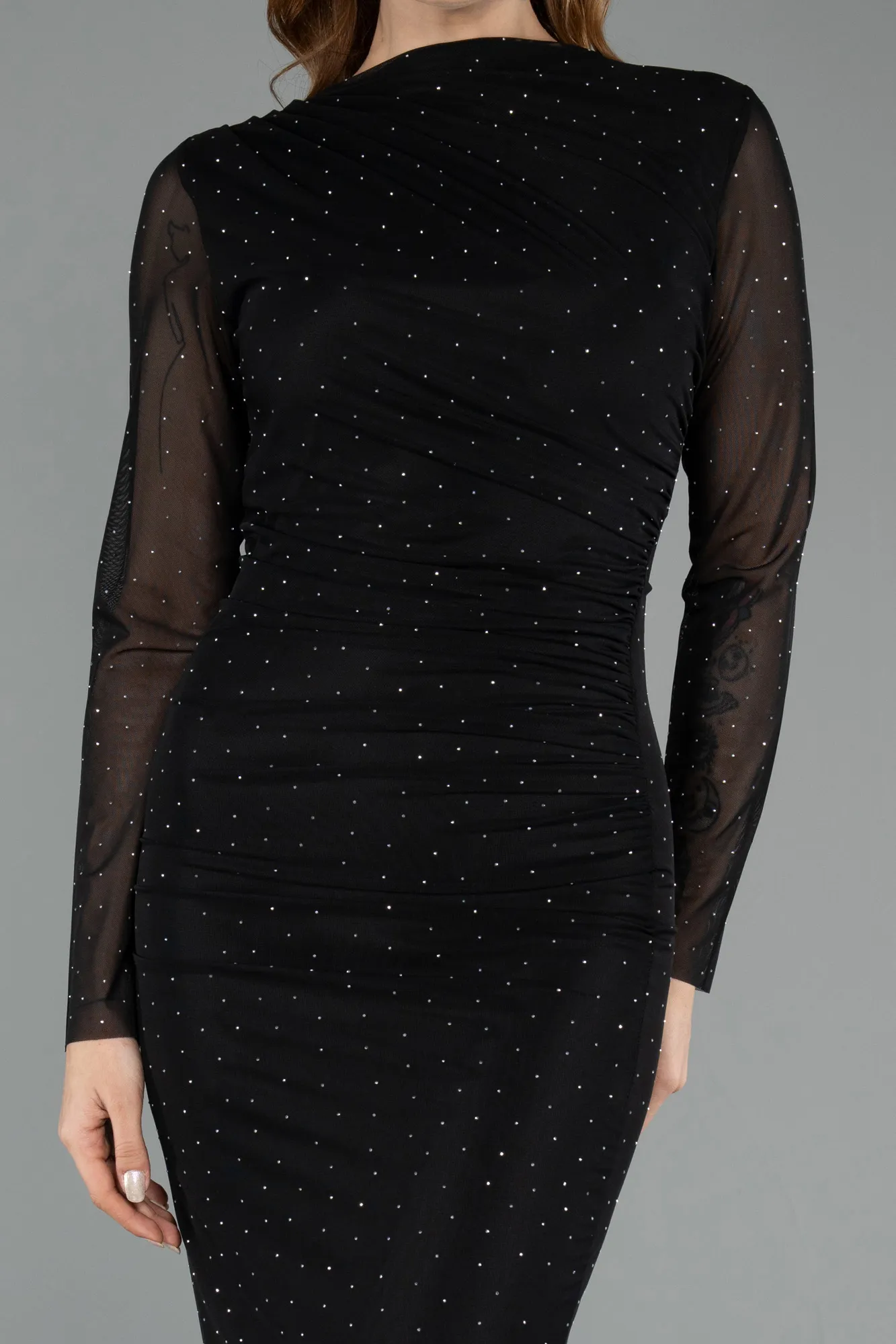 Black-Midi Stony Cocktail Dress ABK2492