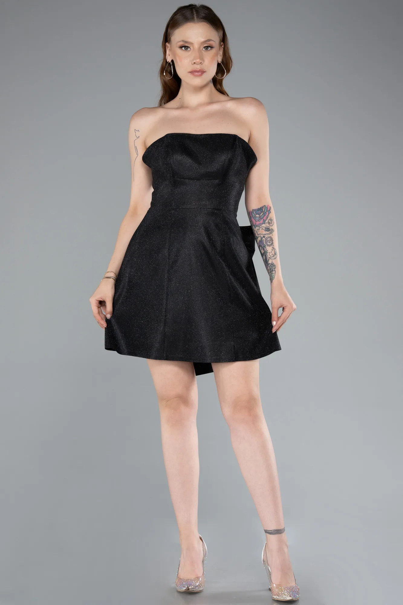 Black-Mini Cocktail Dress ABK2354