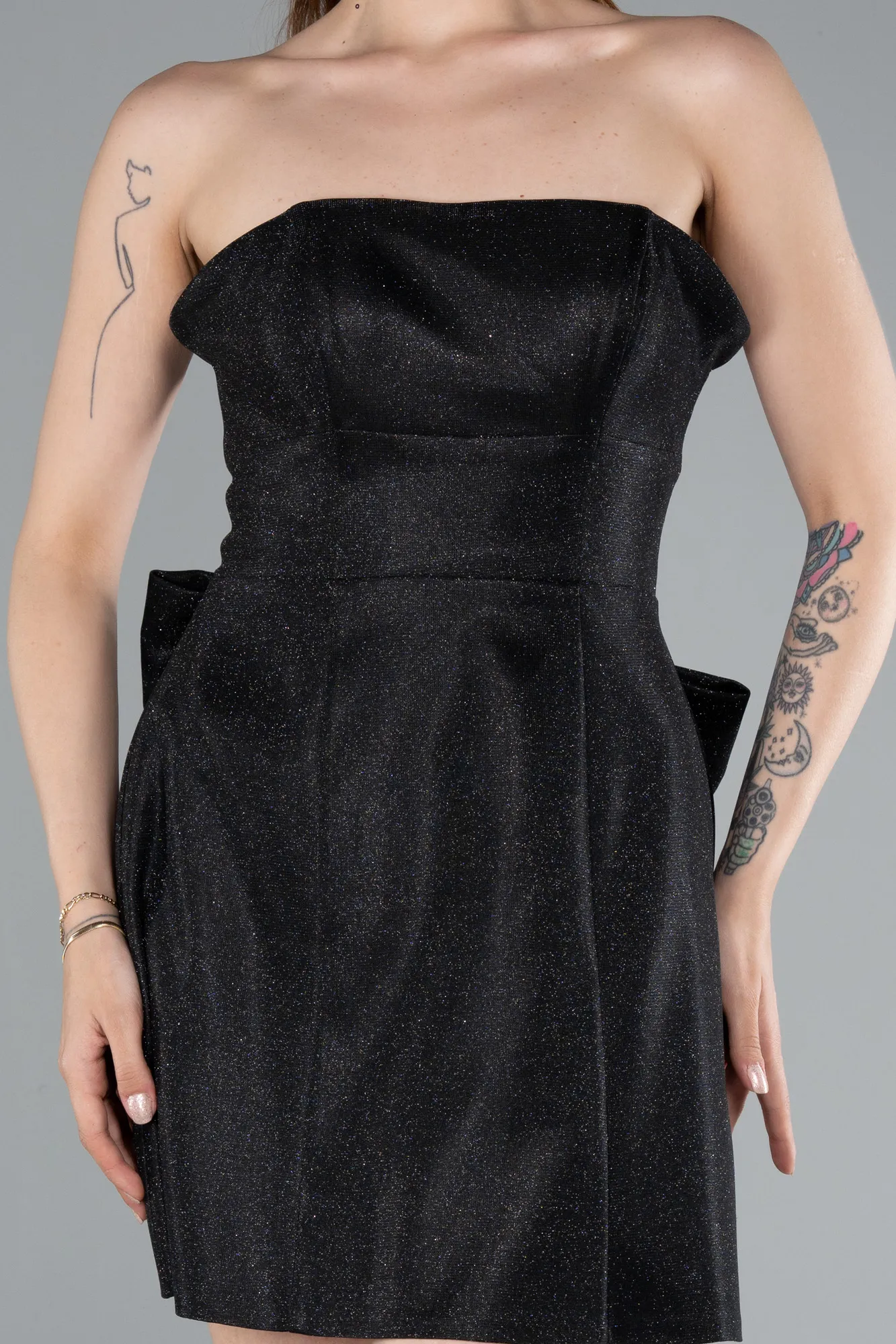 Black-Mini Cocktail Dress ABK2354
