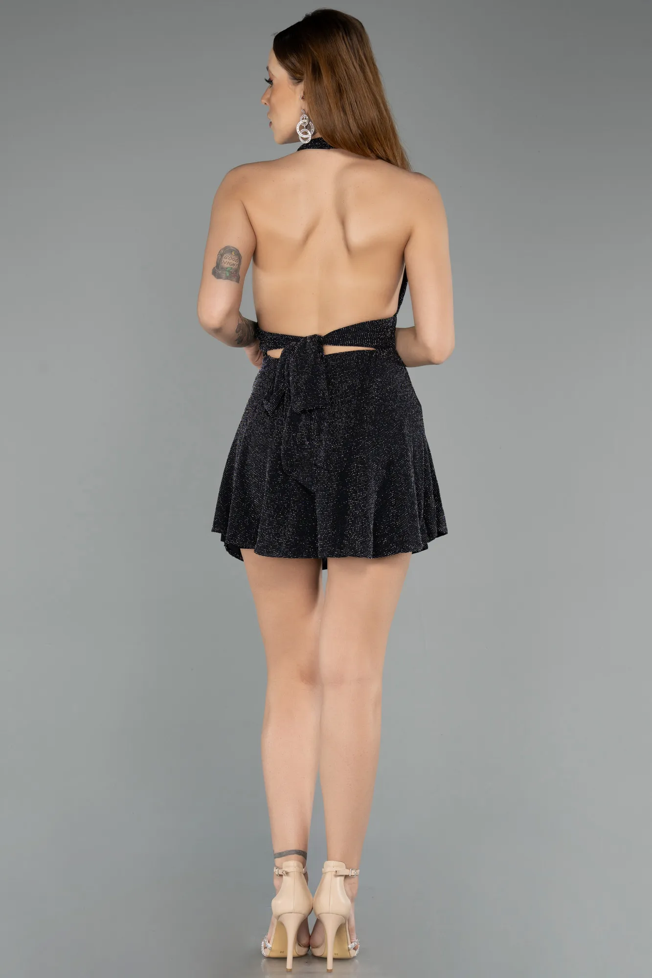 Black-Mini Cocktail Dress ABK2490