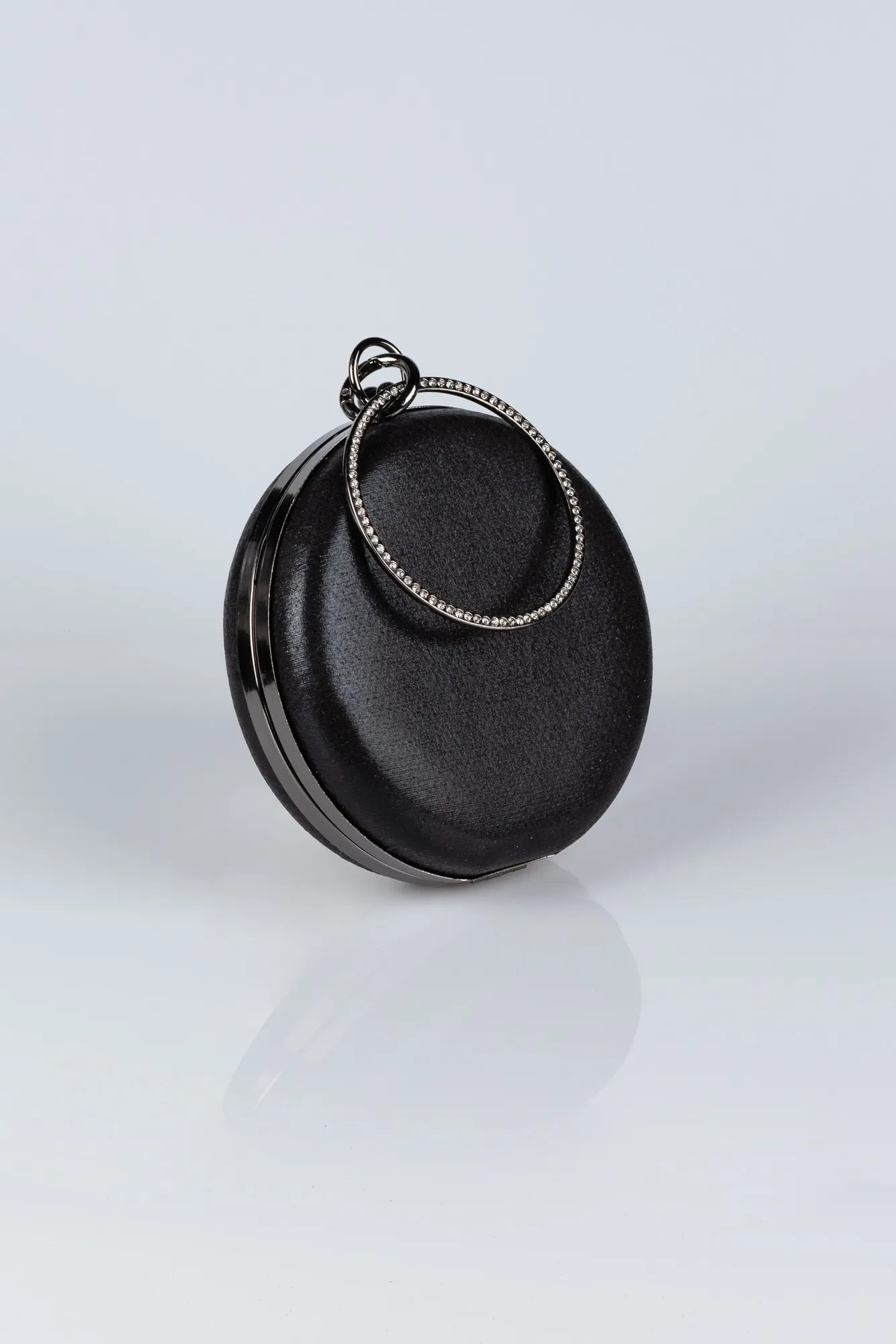 Black-Plaster Fabric Box Bag V0259