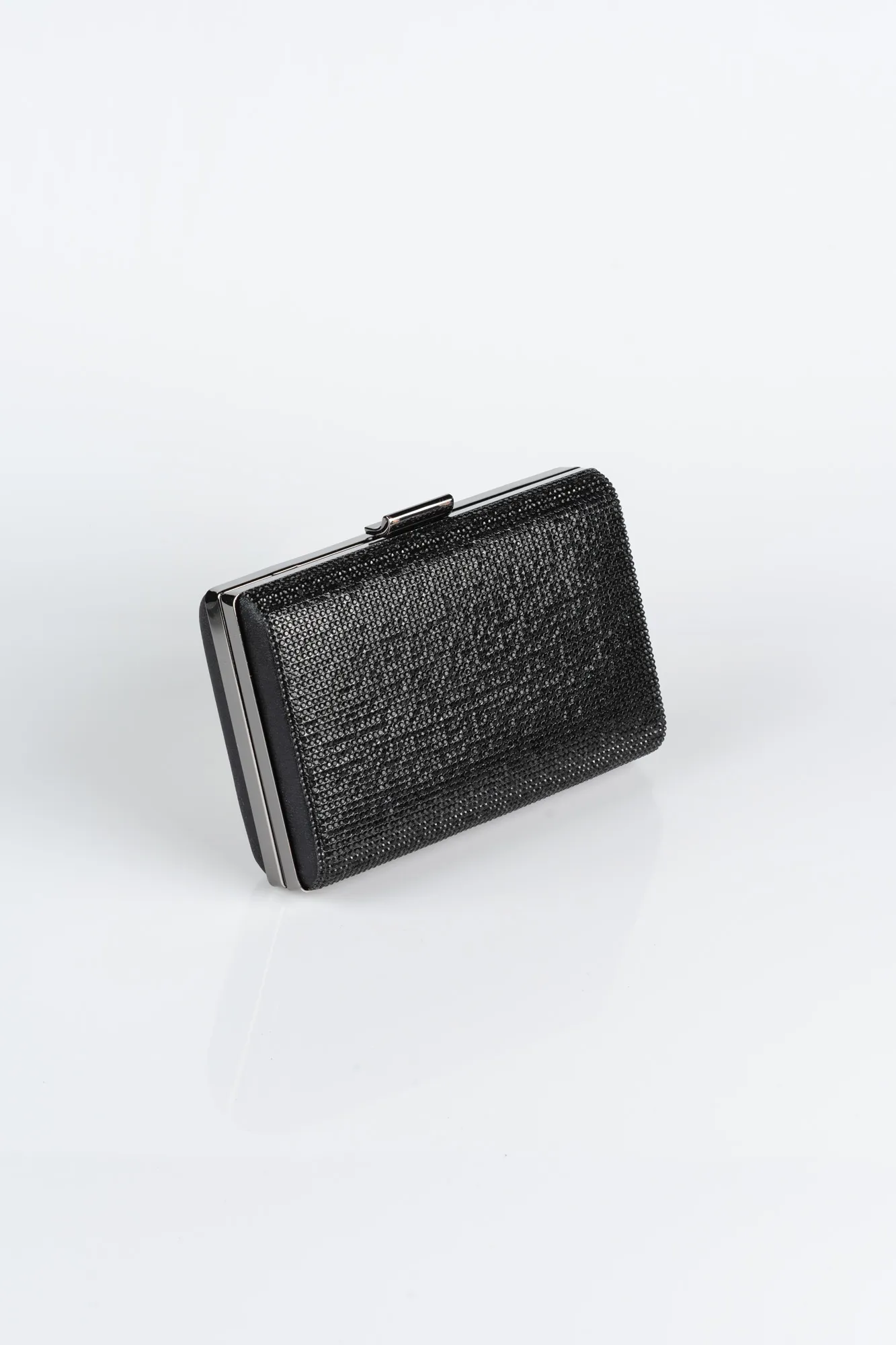 Black-Plaster Fabric Box Bag V359