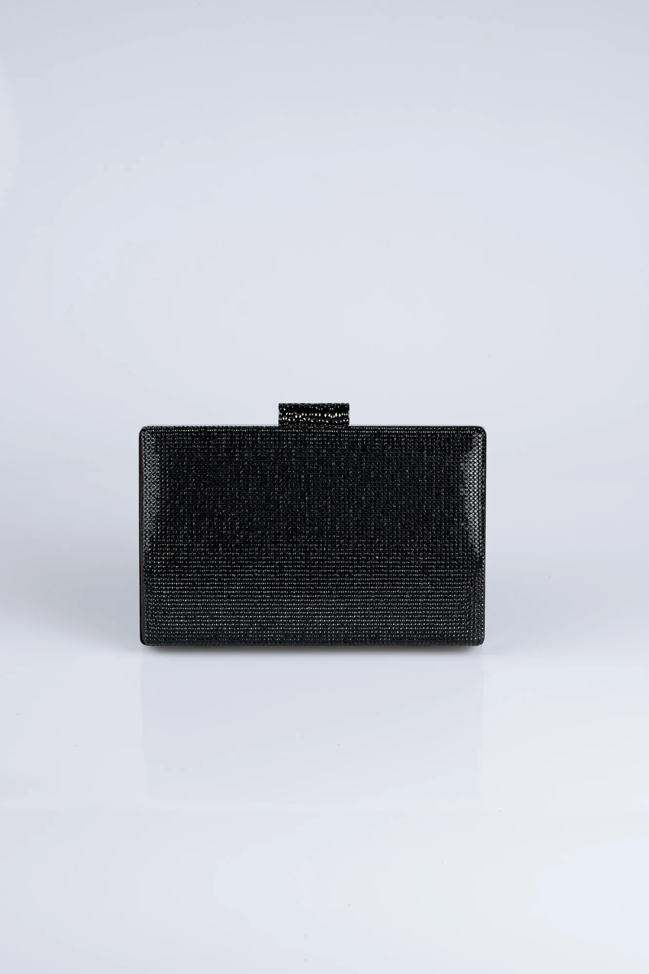 Black-Plaster Fabric Box Bag V366