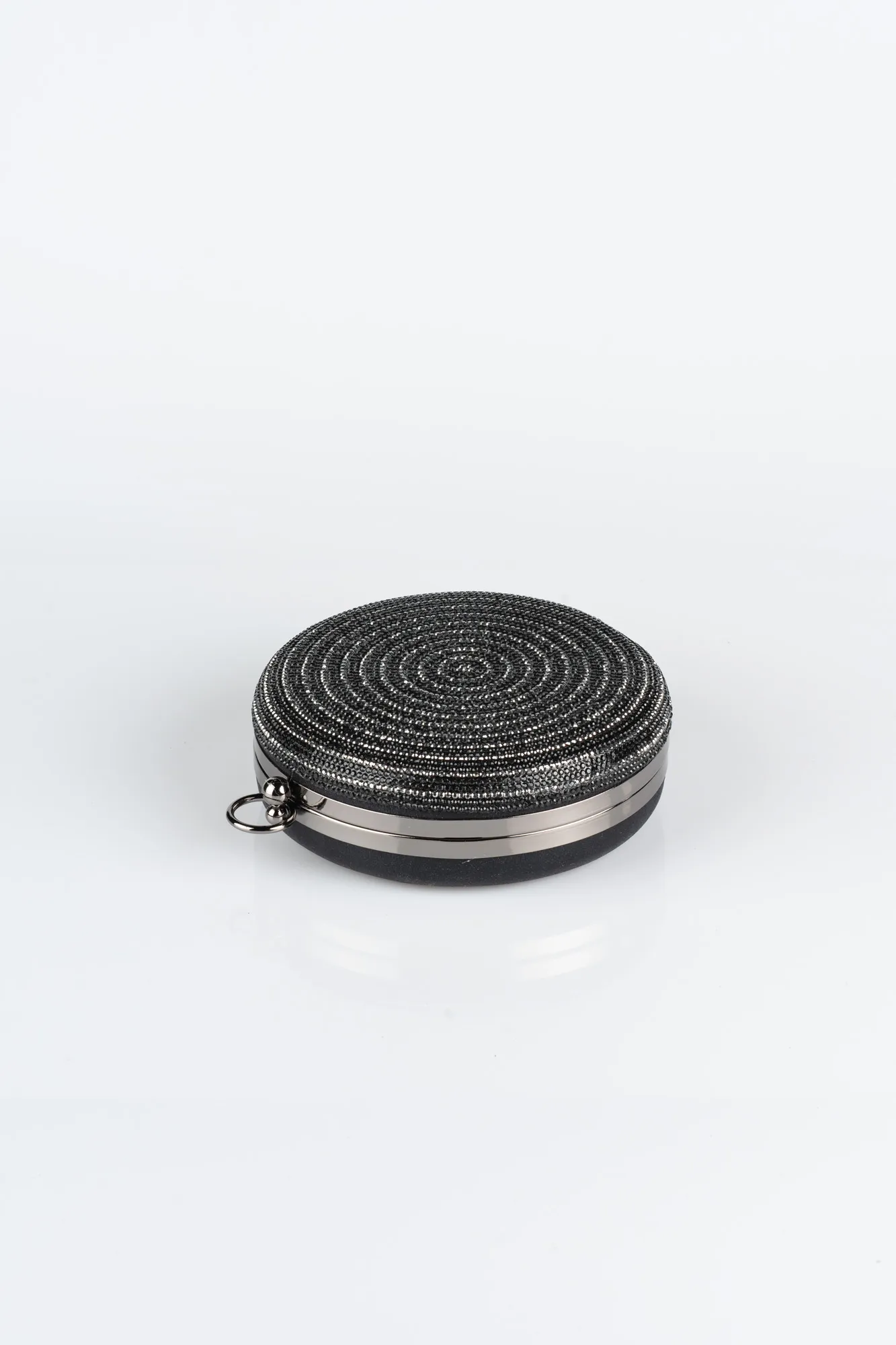 Black-Plaster Fabric Box Bag V371