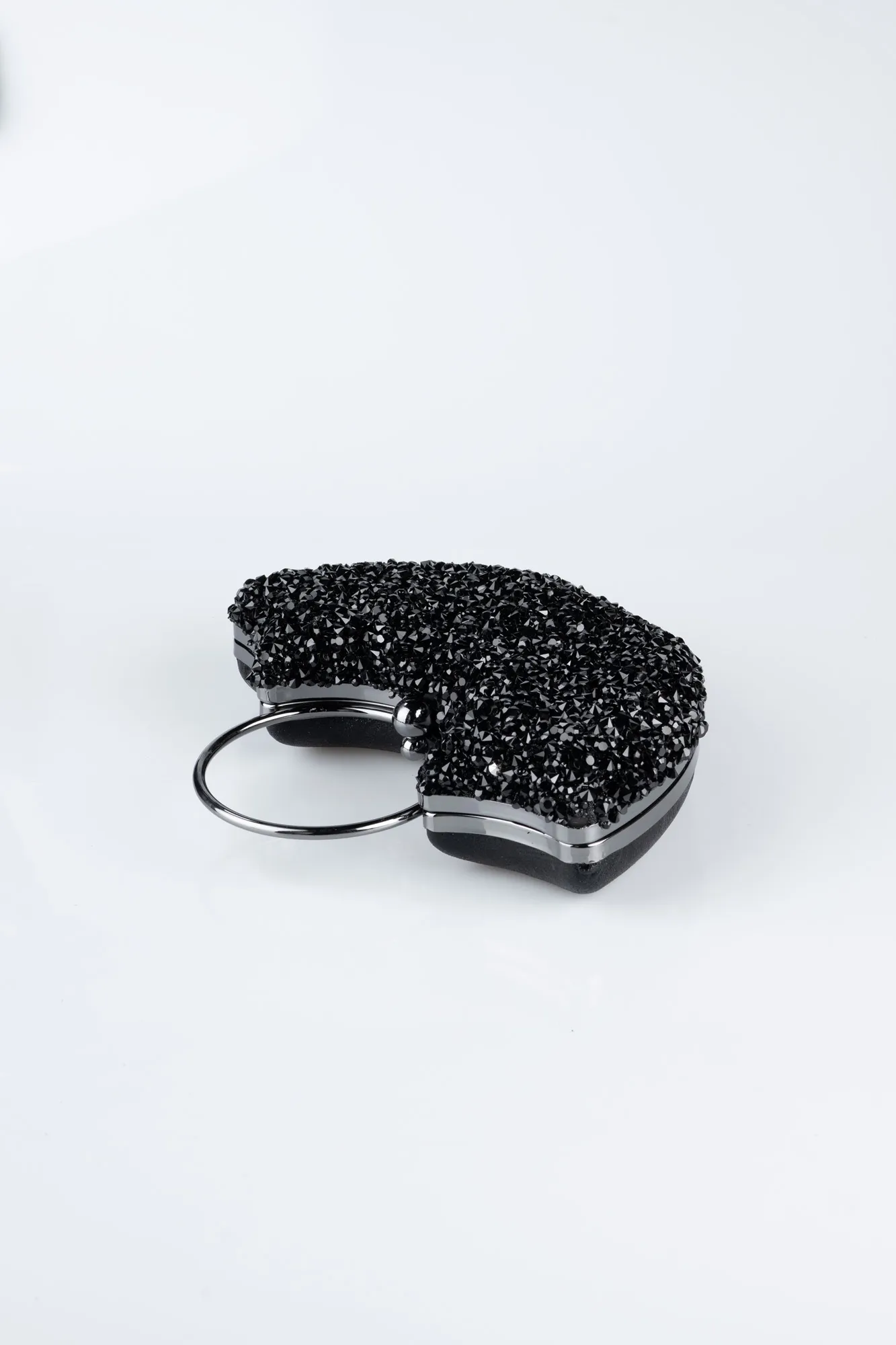 Black-Plaster Fabric Evening Bag SH850