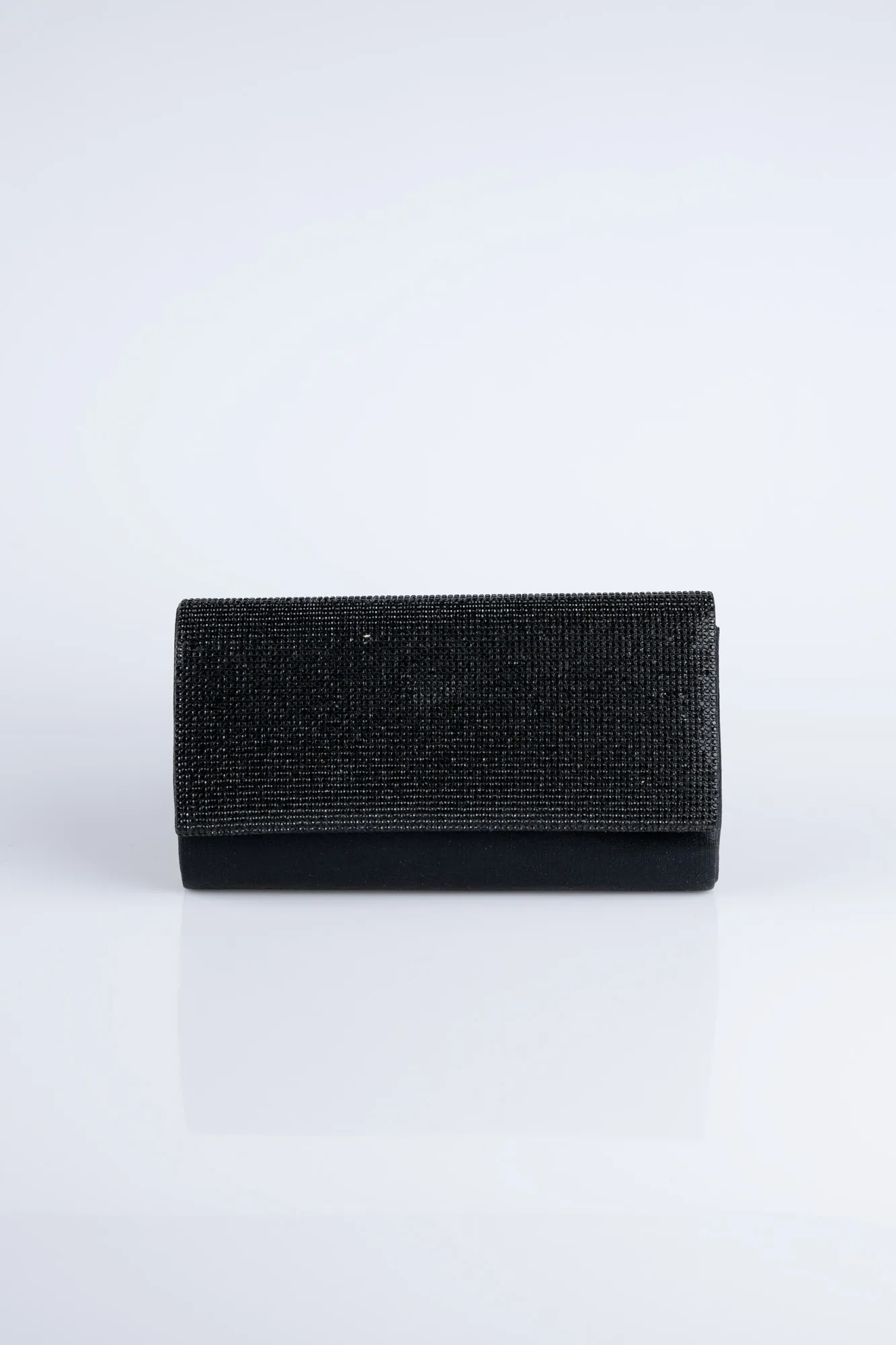 Black-Plaster Fabric Evening Bag V449