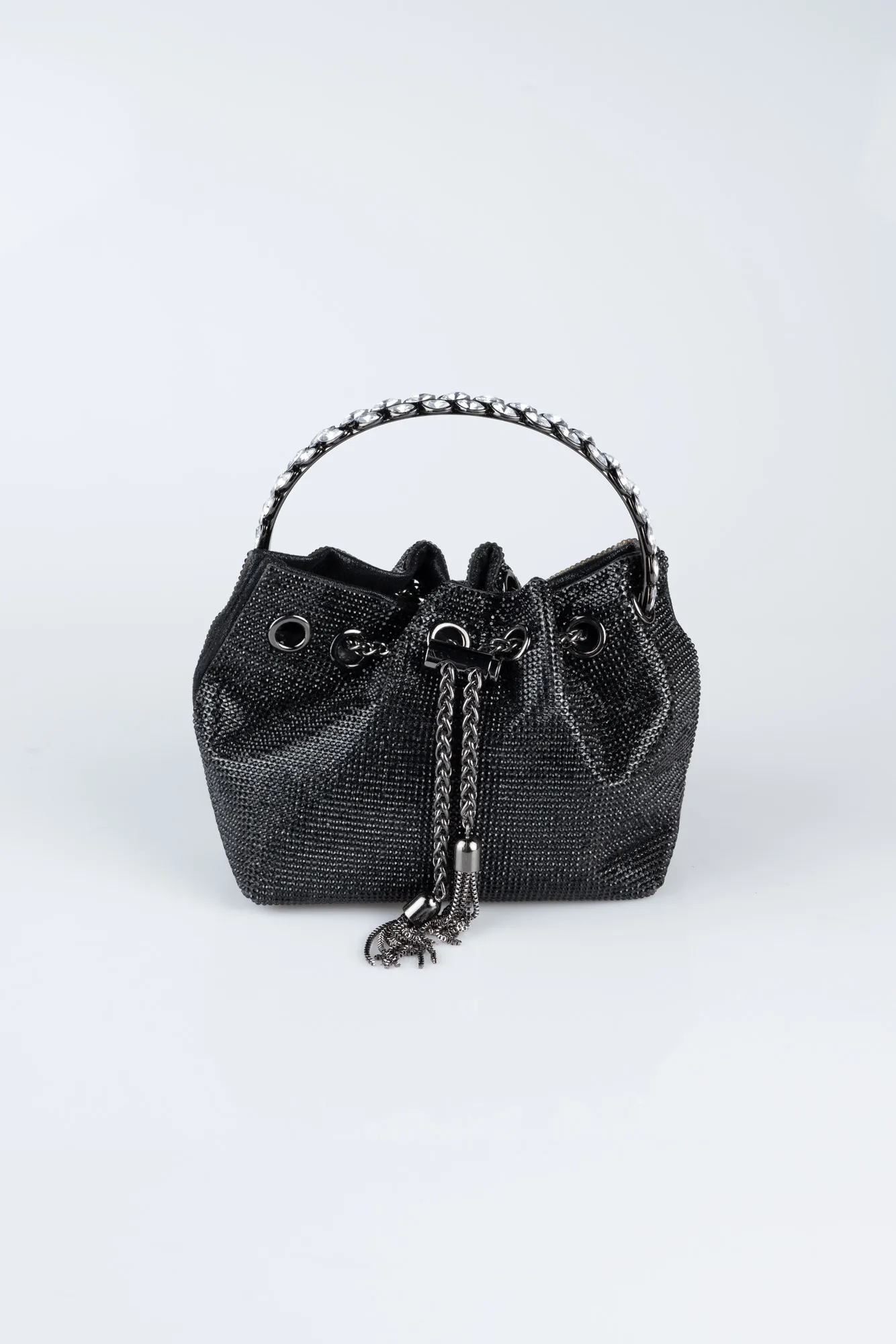 Black-Plaster Fabric Night Bag SH846