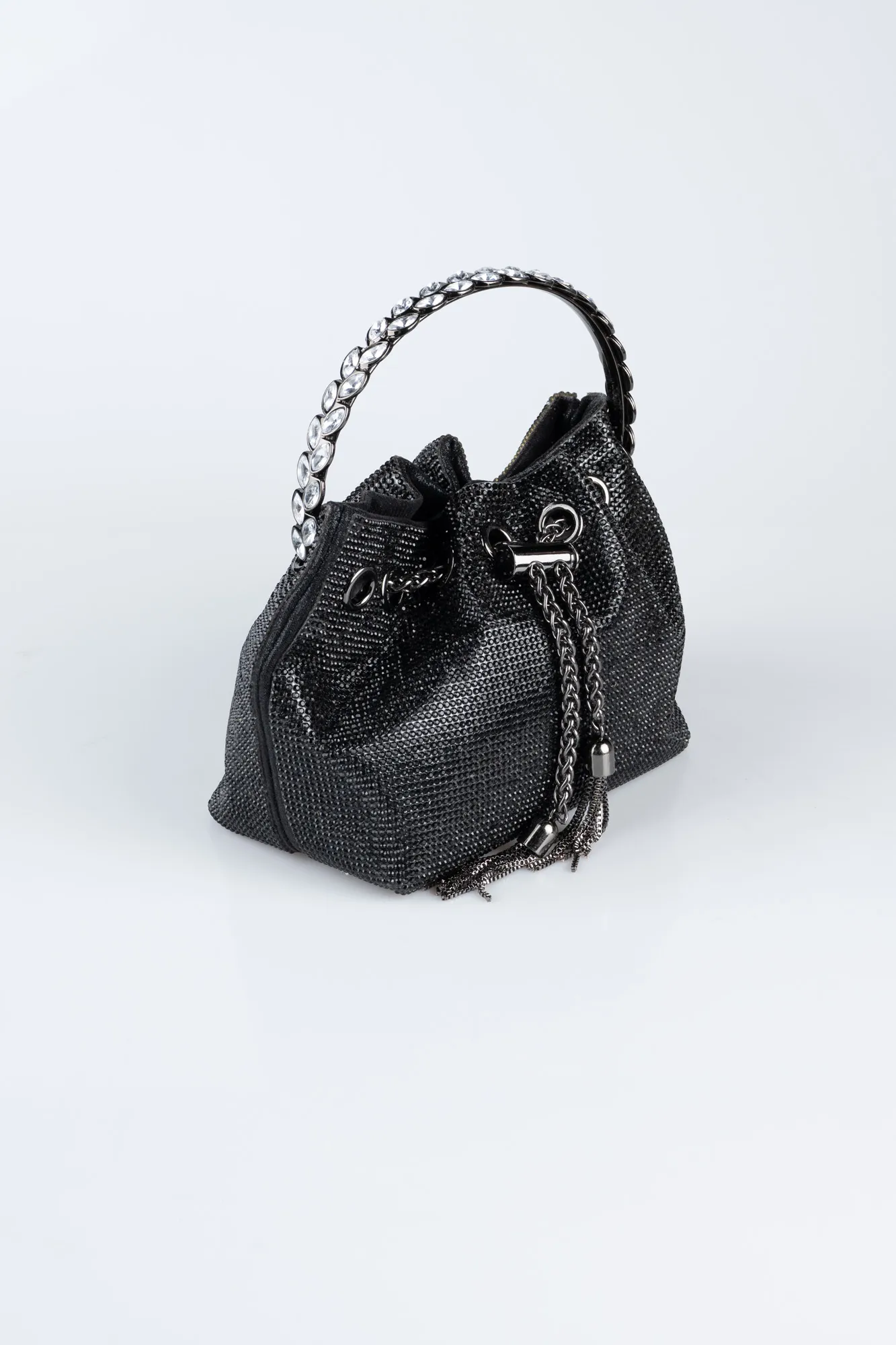 Black-Plaster Fabric Night Bag SH846