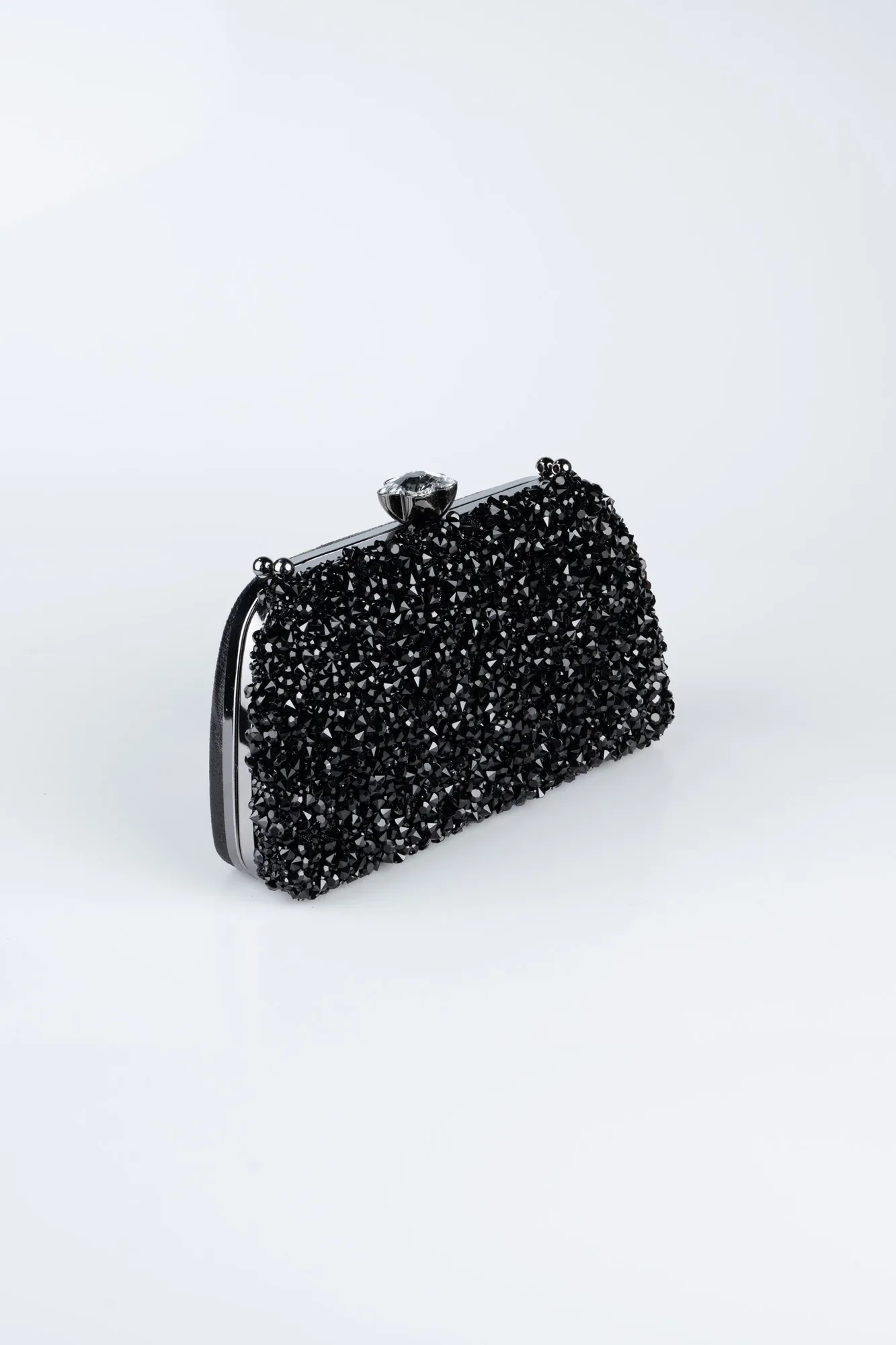 Black-Plaster Fabric Night Bag SH849