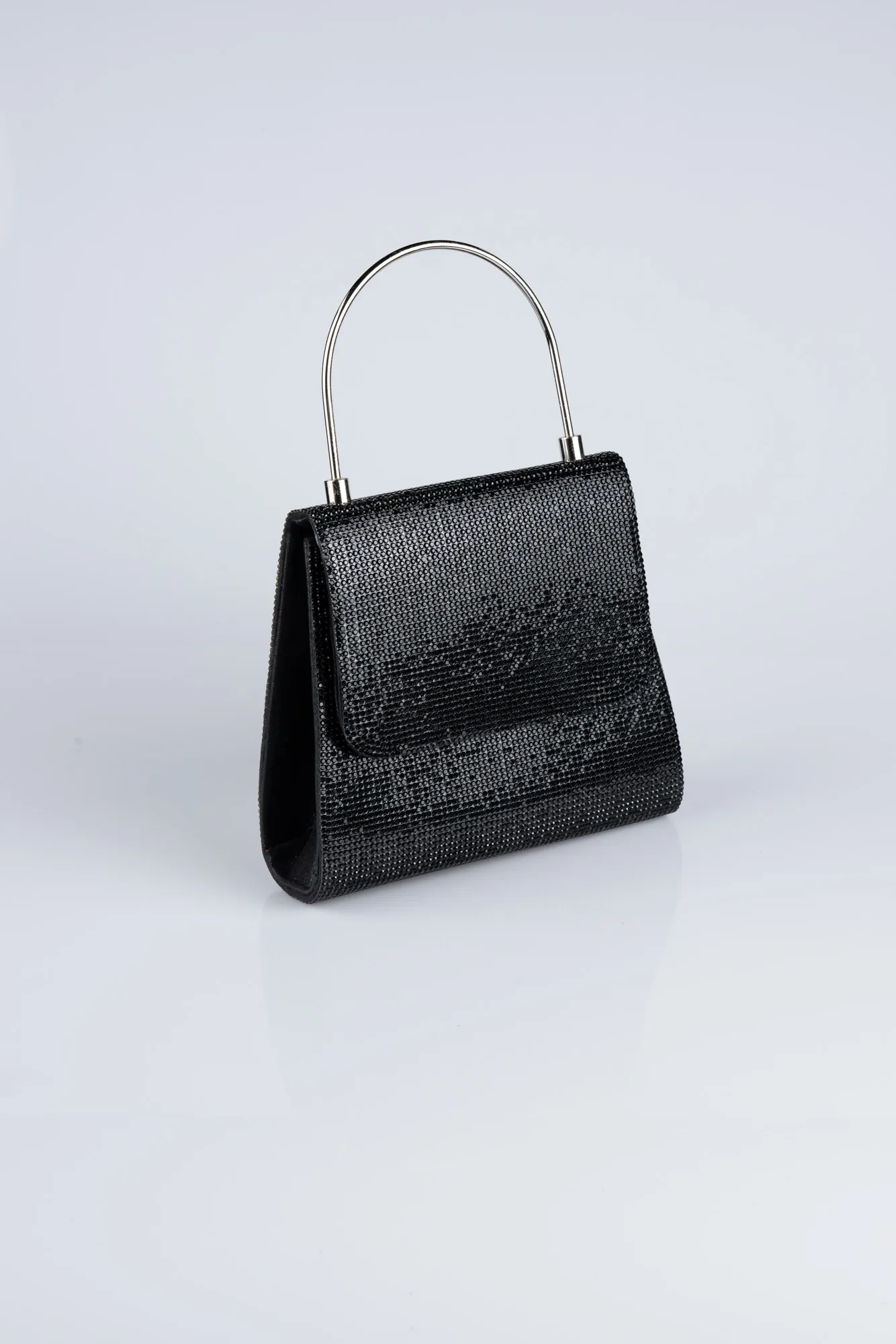 Black-Plaster Fabric Night Bag V415