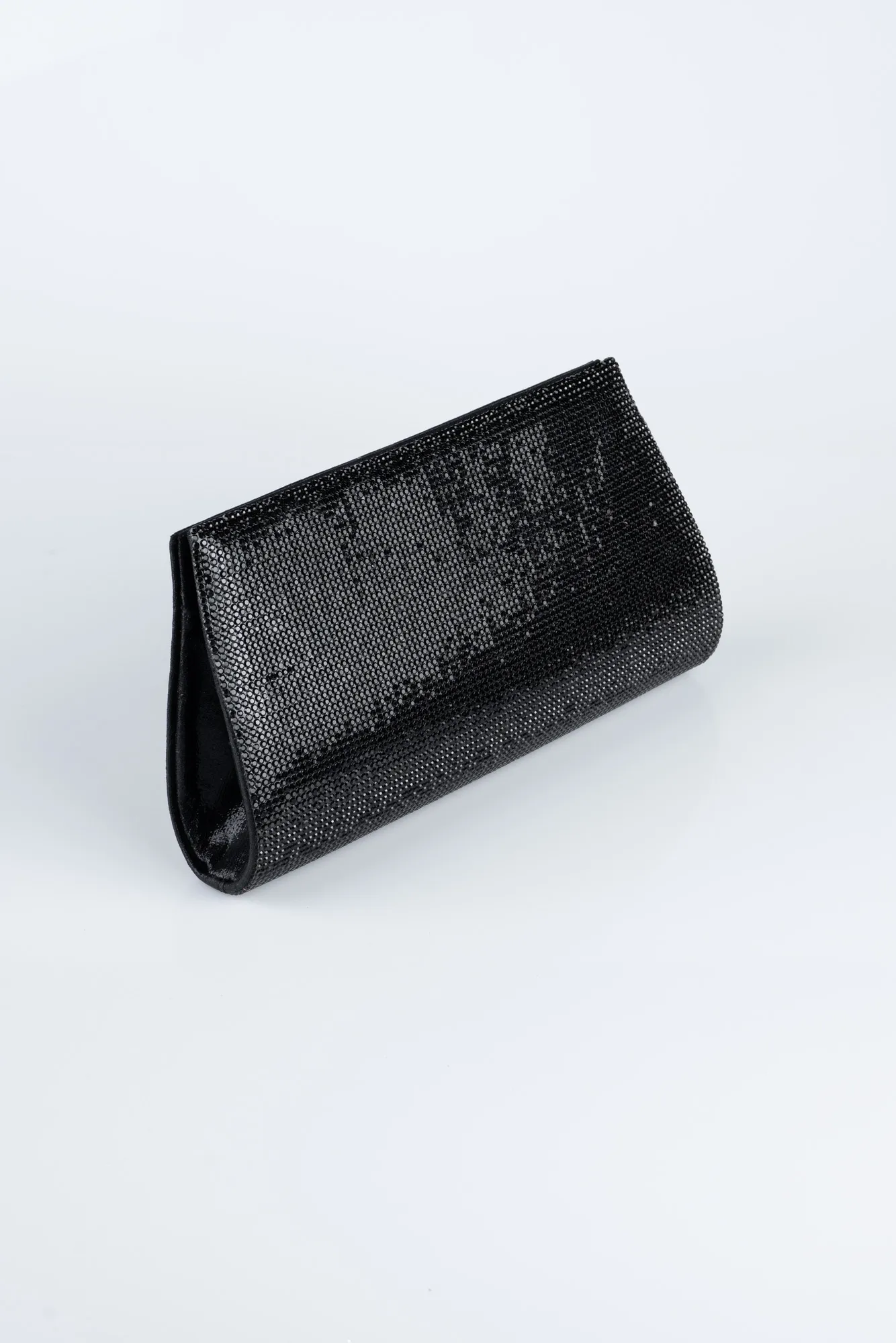 Black-Plaster Fabric Night Bag V451