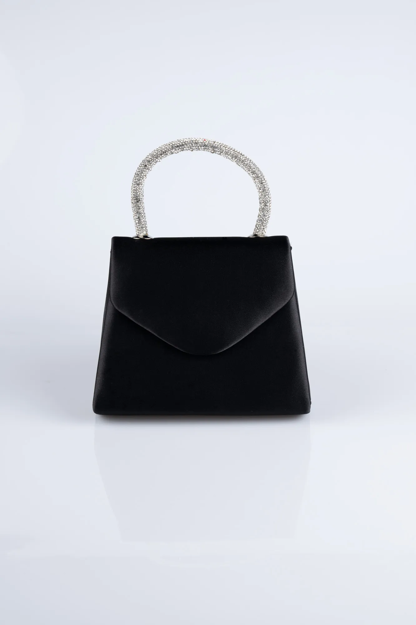 Black-Satin Box Bag V436
