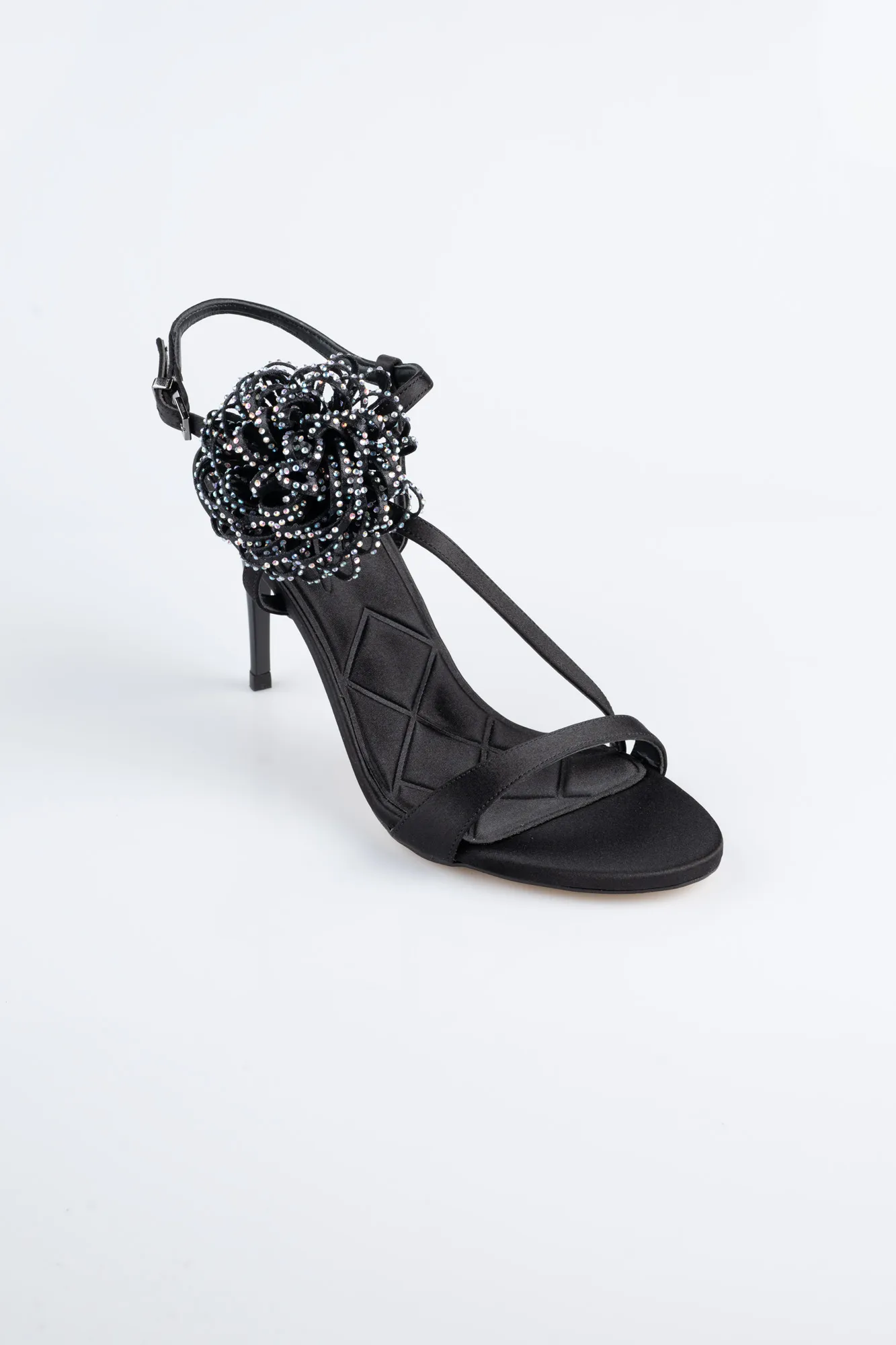 Black-Satin Evening Shoe AB1144