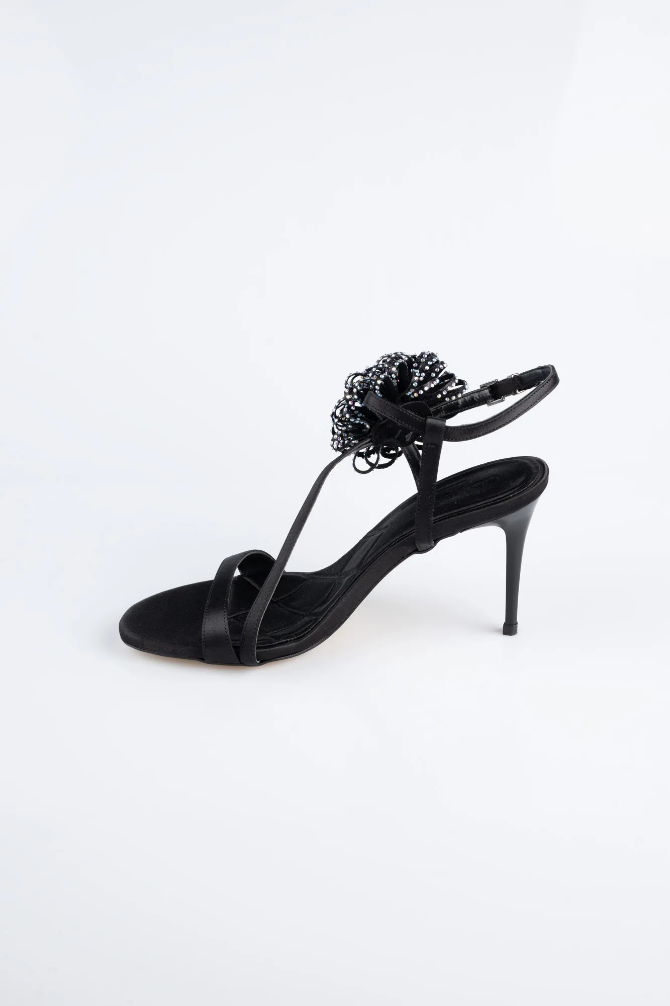 Black-Satin Evening Shoe AB1144