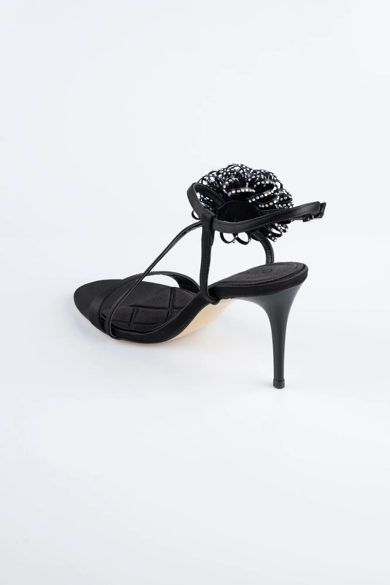 Black-Satin Evening Shoe AB1144