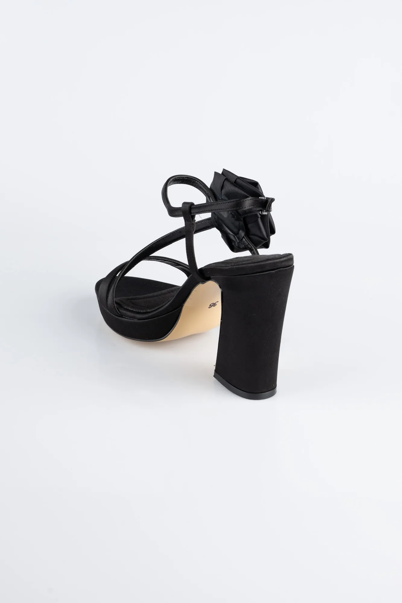 Black-Satin Evening Shoe ABS1142