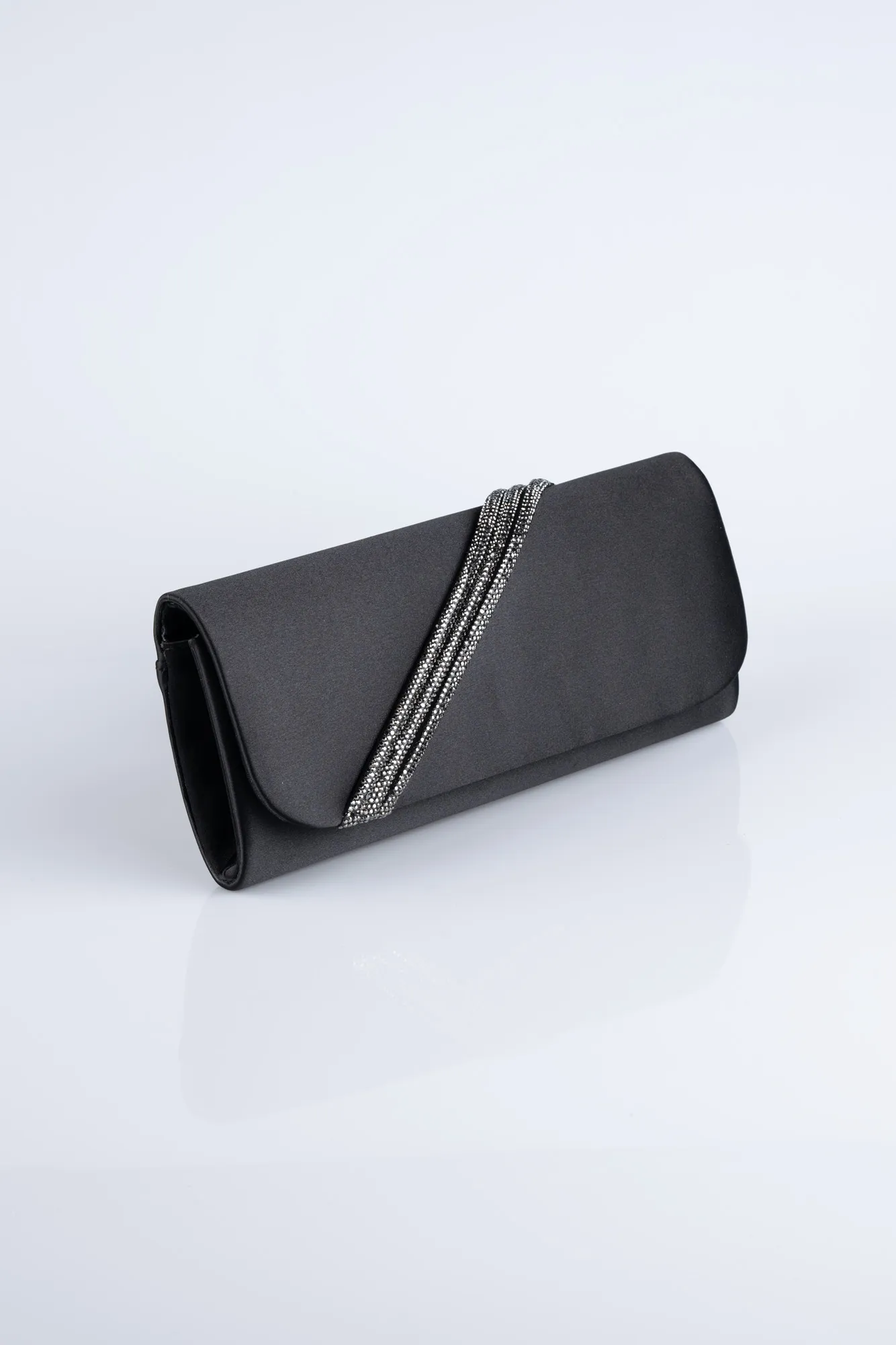 Black-Satin Night Bag V448