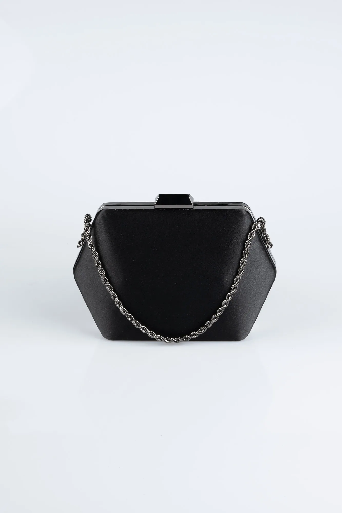 Black-Satin Night Bag V702