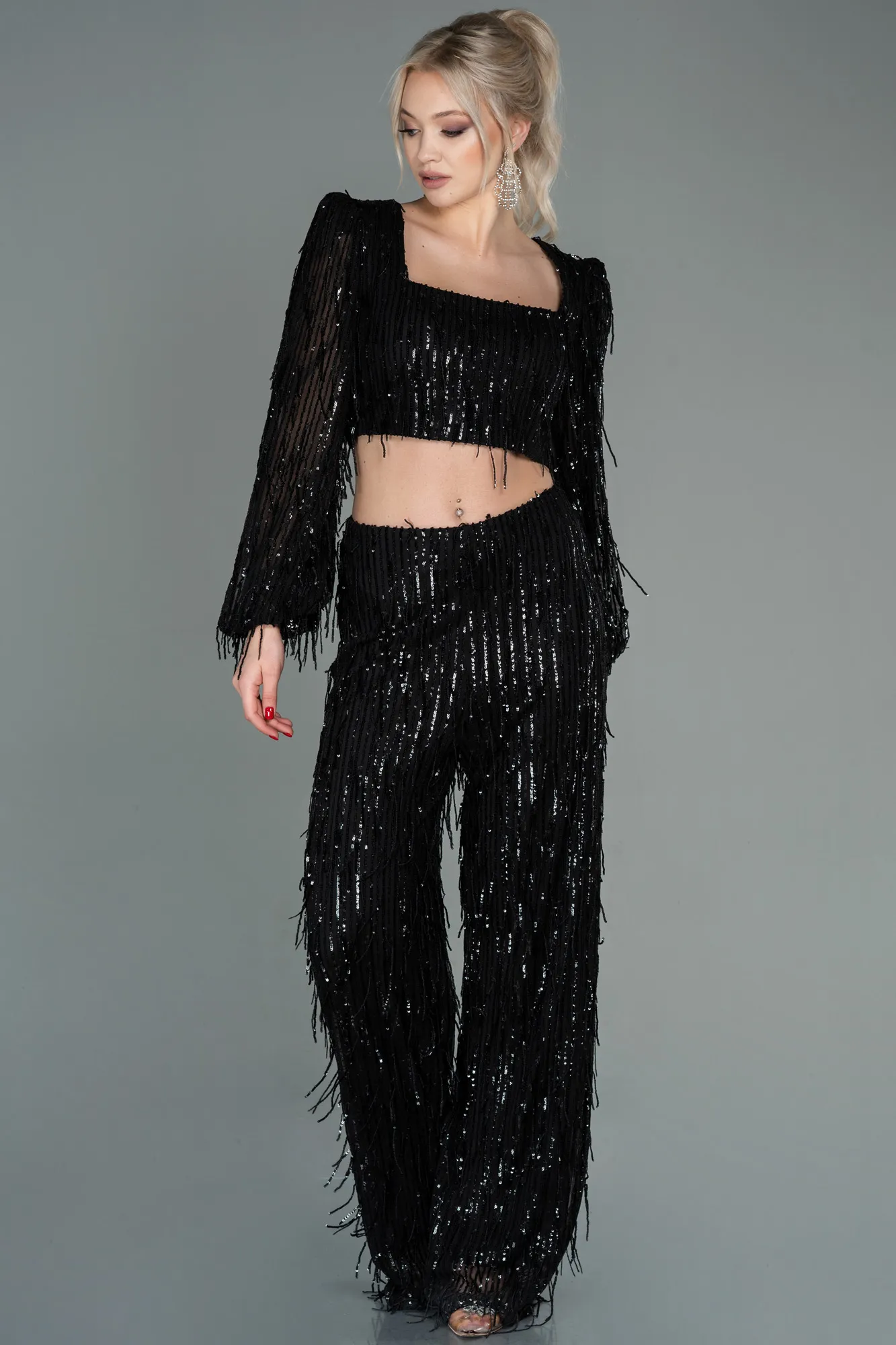 Black-Scaly Night Dress SN328