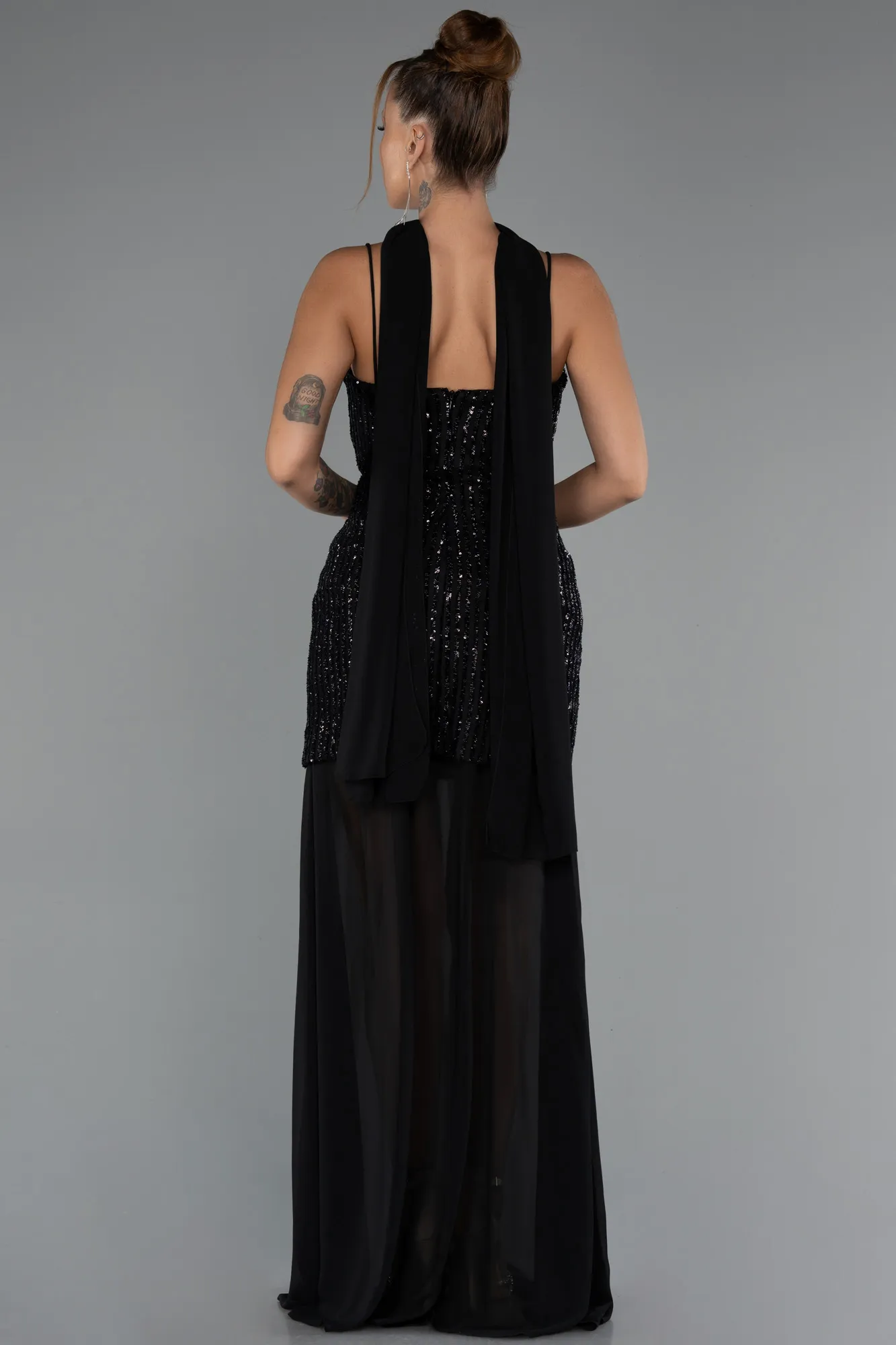 Black-Short Beaded Evening Dress ABK2443