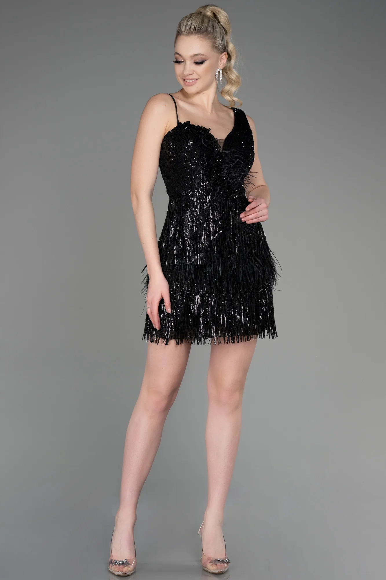 Black-Short Cocktail Dress ABK1982