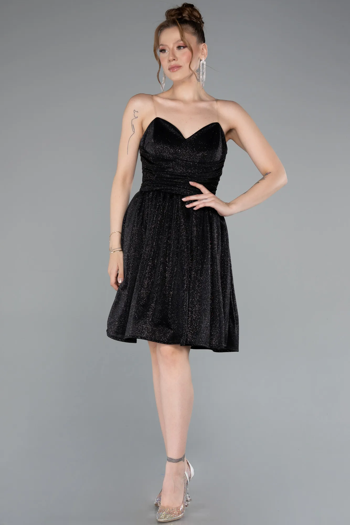 Black-Short Cocktail Dress ABK2349