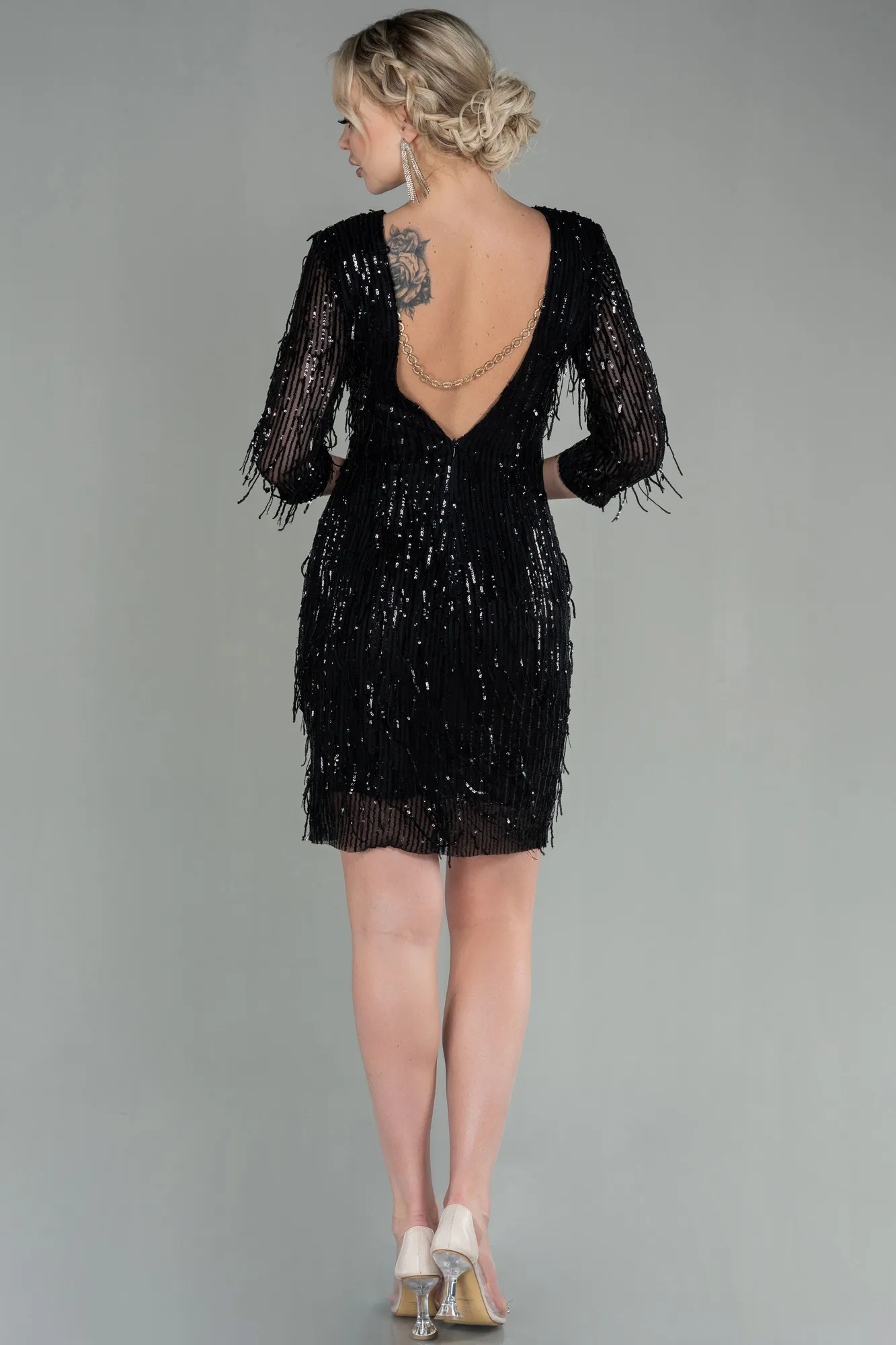 Black-Short Evening Dress ABK1599