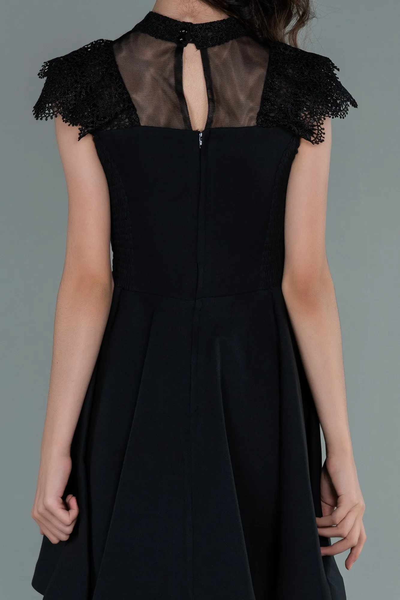 Black-Short Girl Dress ABK1434