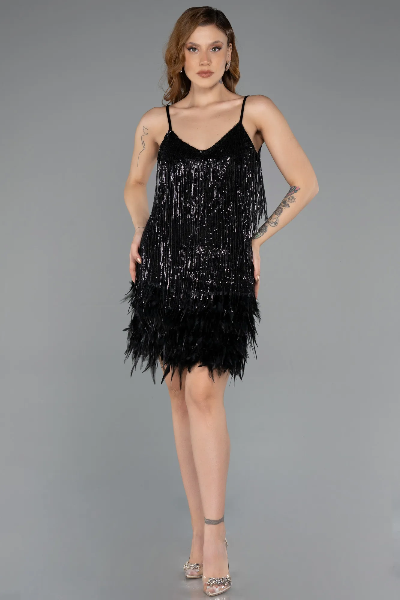 Black-Short Invitation Dress ABK1629