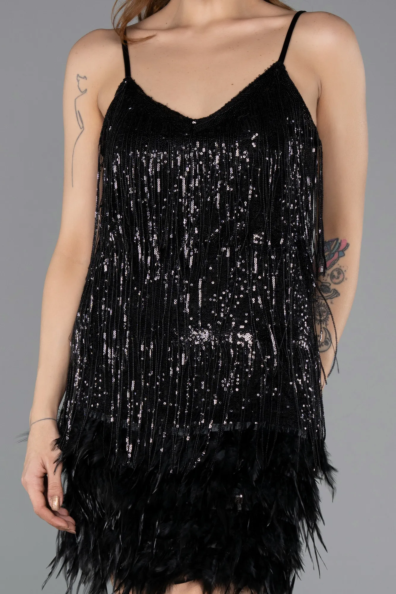 Black-Short Invitation Dress ABK1629