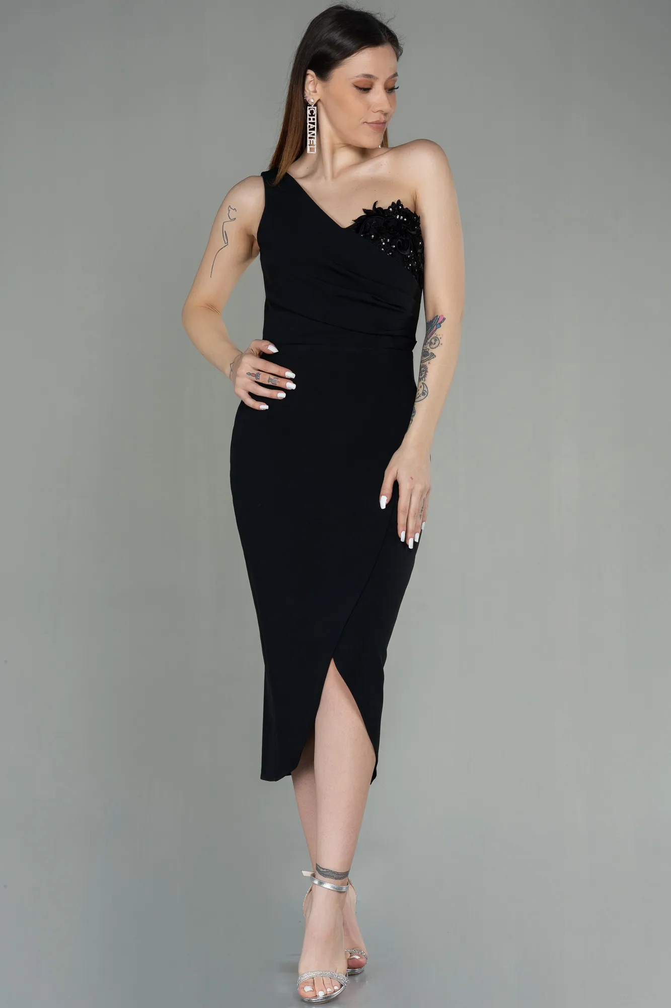 Black-Short Invitation Dress ABK1635