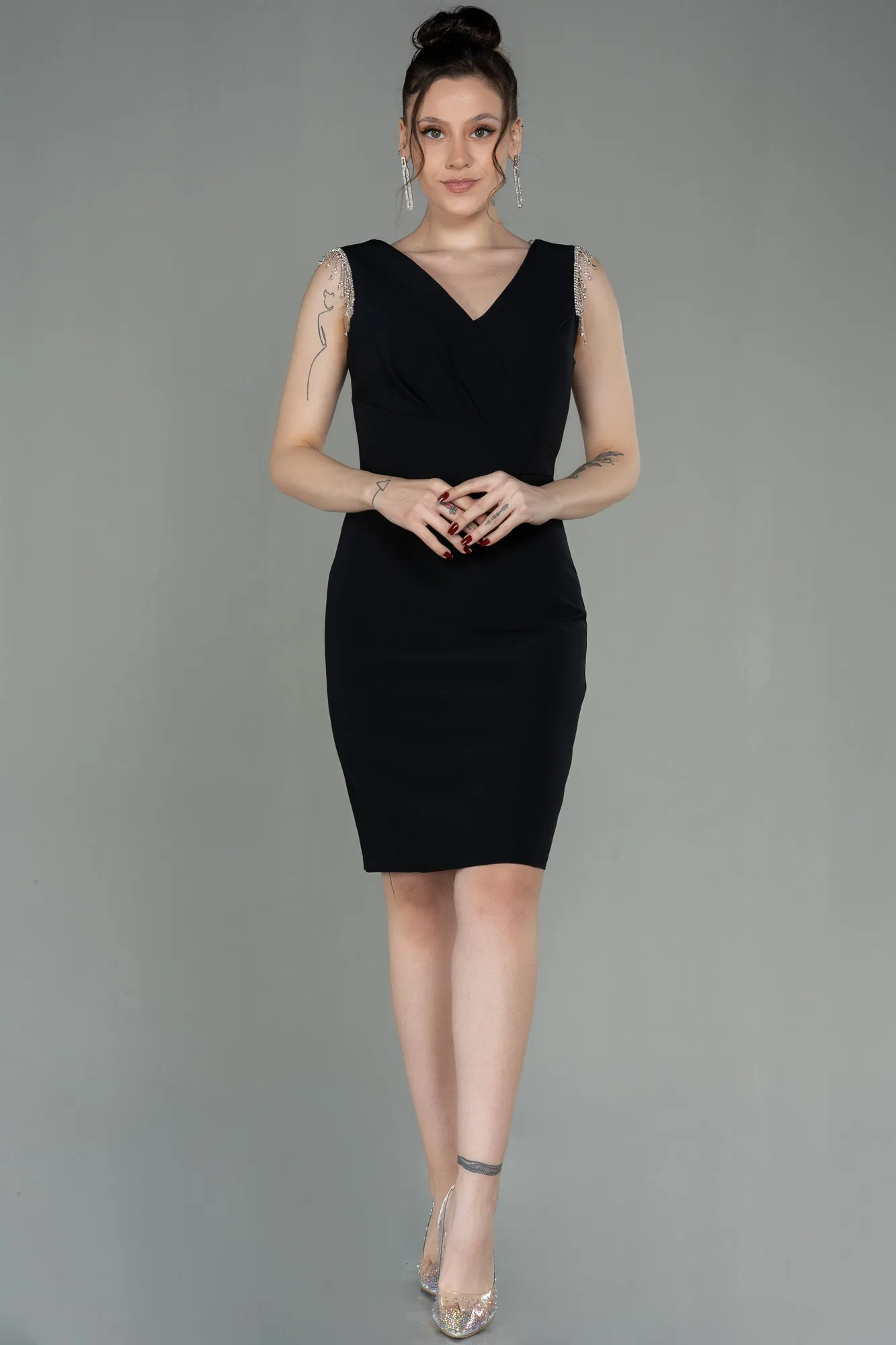 Black-Short Invitation Dress ABK1666