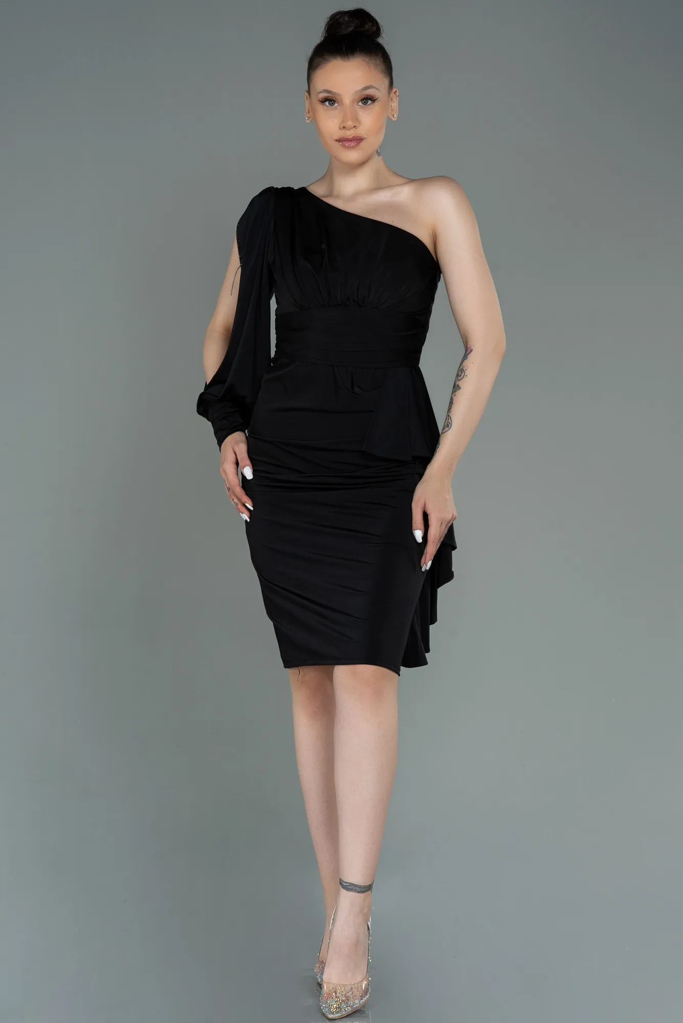 Black-Short Invitation Dress ABK1762