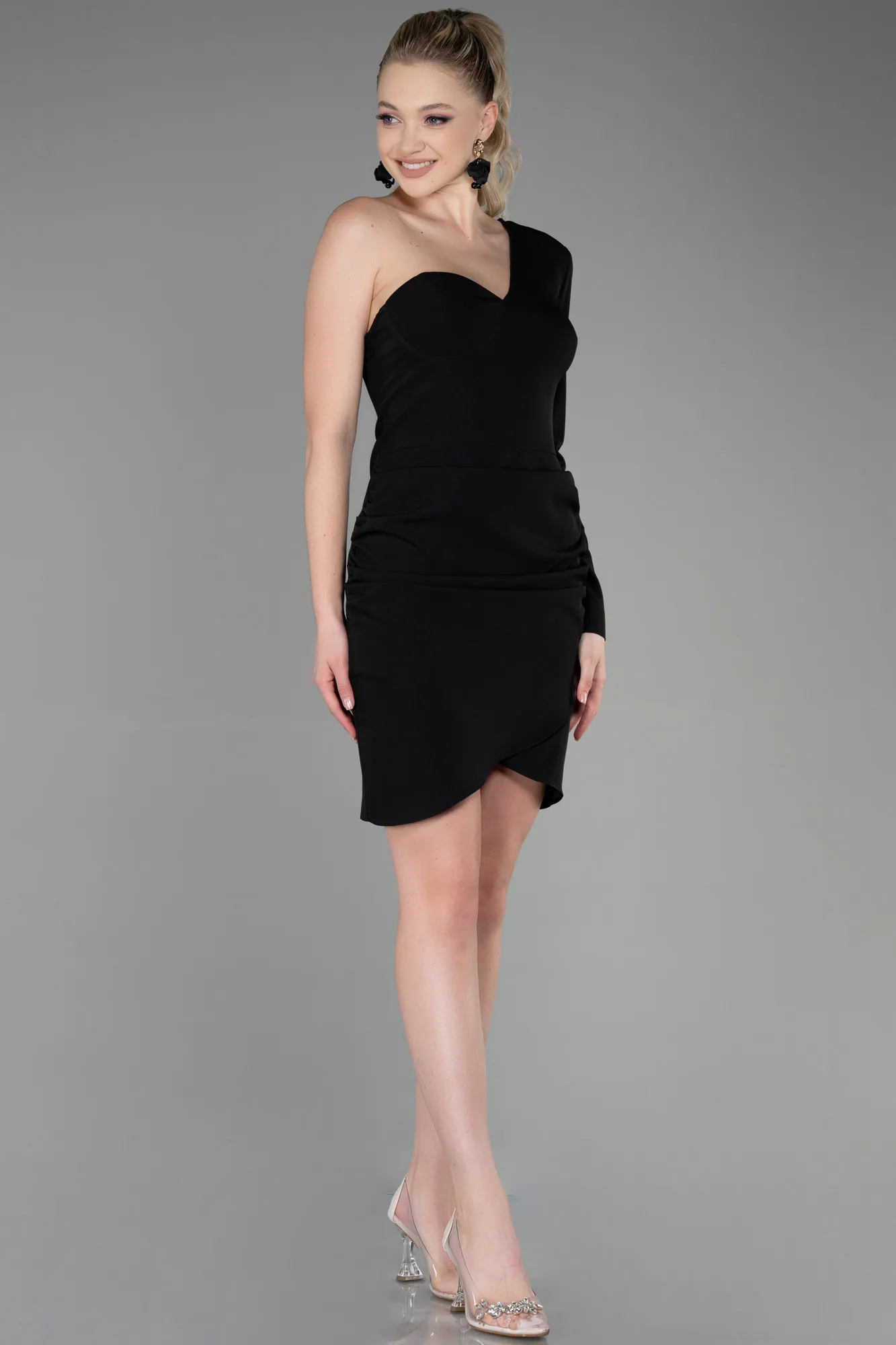 Black-Short Invitation Dress ABK1859